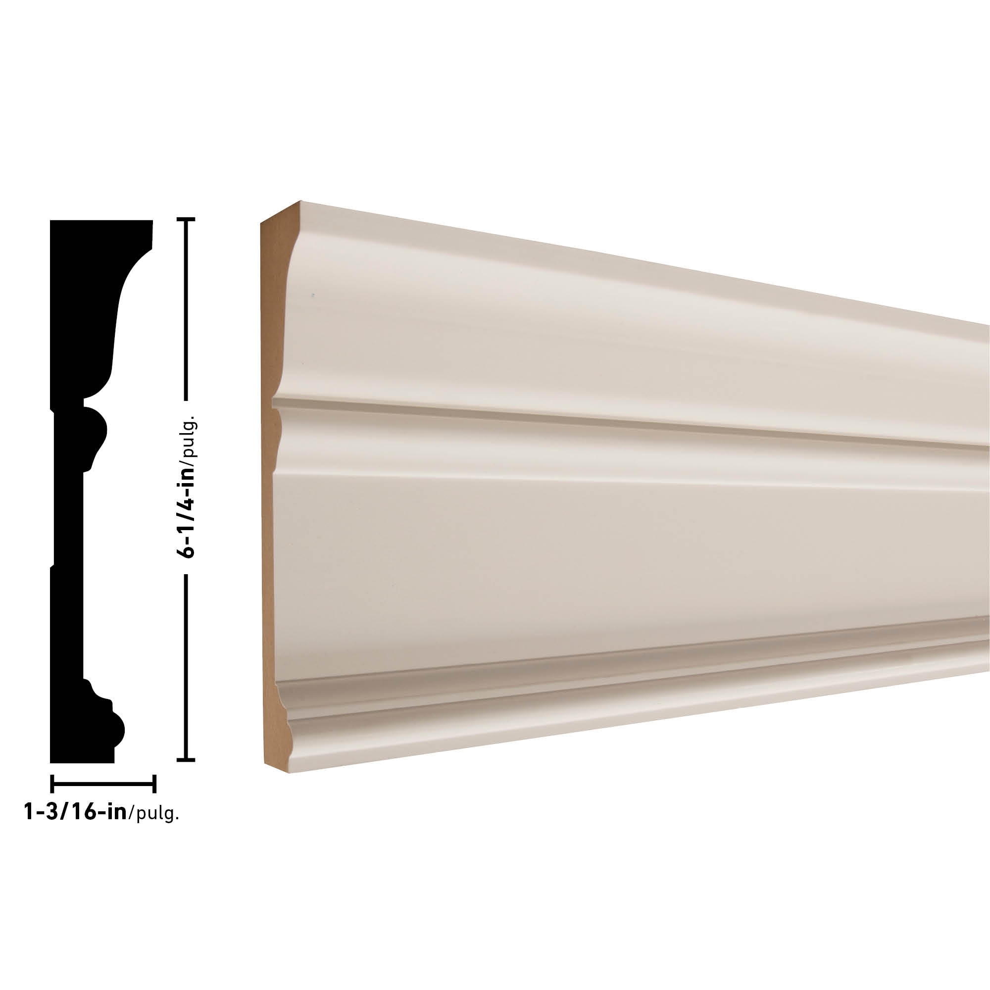 1-3/16-in x 6-1/4-in x 8-ft Primed Mdf Architrave in the Window & Door ...