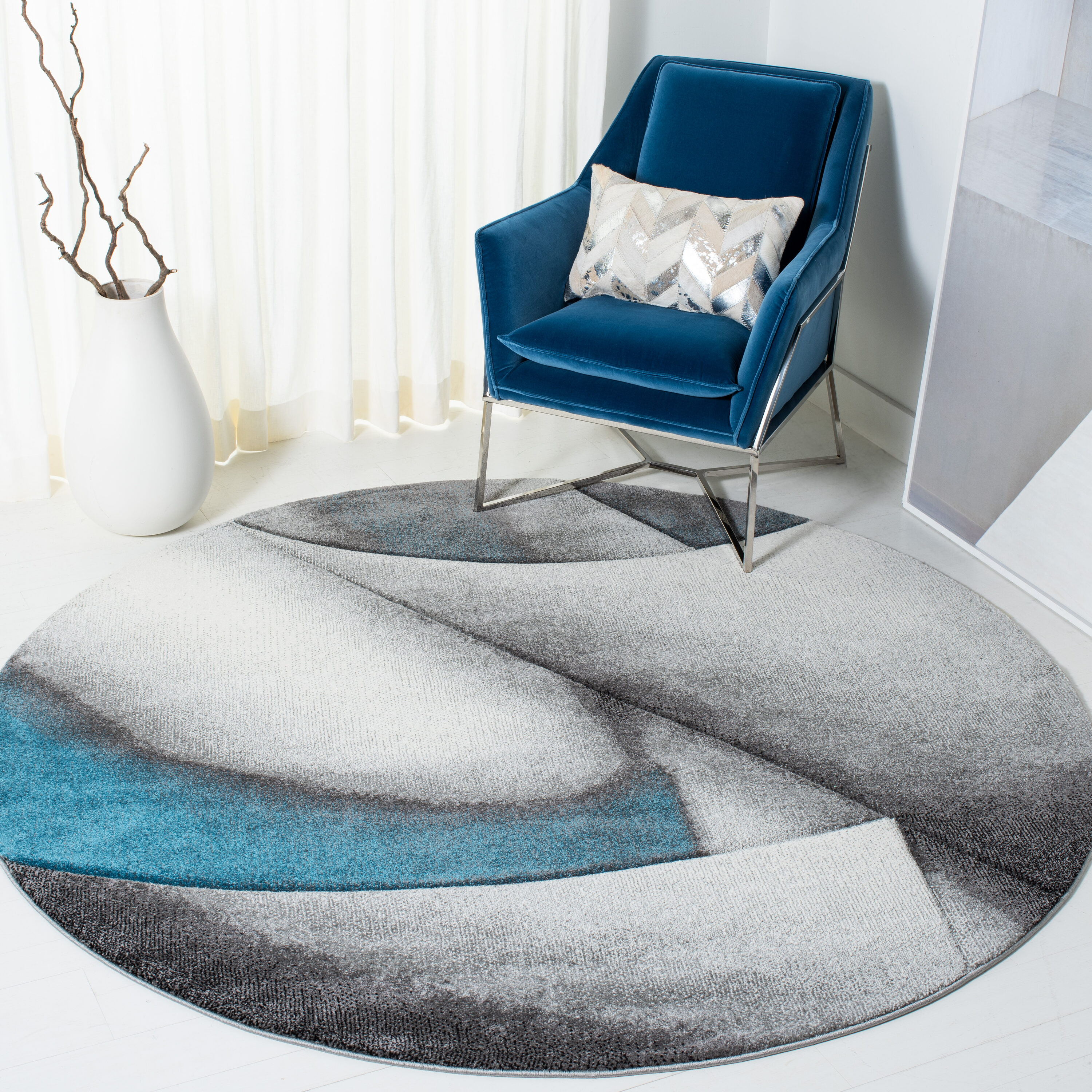 Safavieh - Hollywood 716M Grey/Blue 7 x 7 Area rug