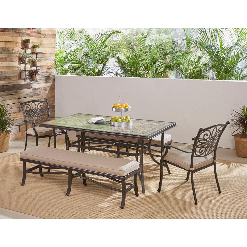 Hanover MONDN5PCSW2BN-TAN Patio-Dining-Sets - View #10