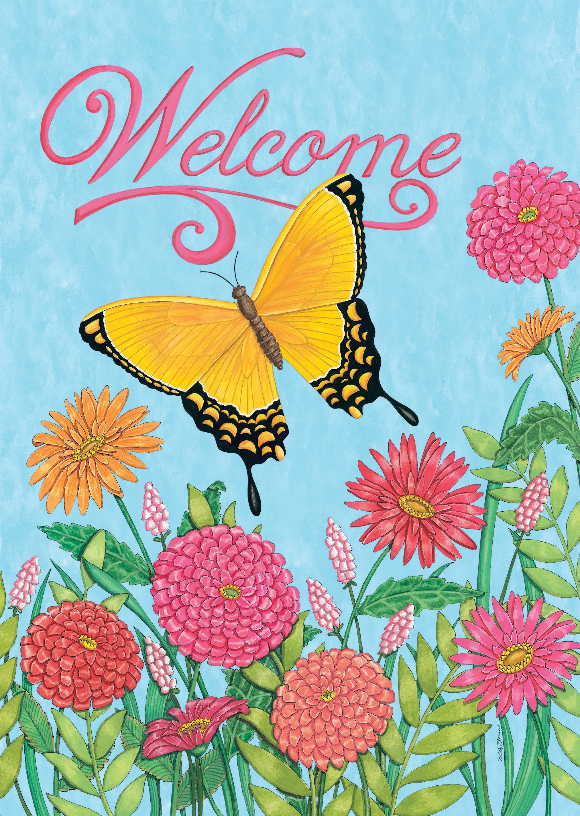 Rain or Shine 1.04-ft W x 1.5-ft H Butterflies Garden Flag at Lowes.com