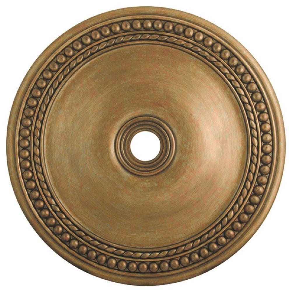 Livex Lighting 82078-48 Wingate 42-in W x 42-in L Traditional Antique Gold Leaf Polyurethane Ceiling Medallion