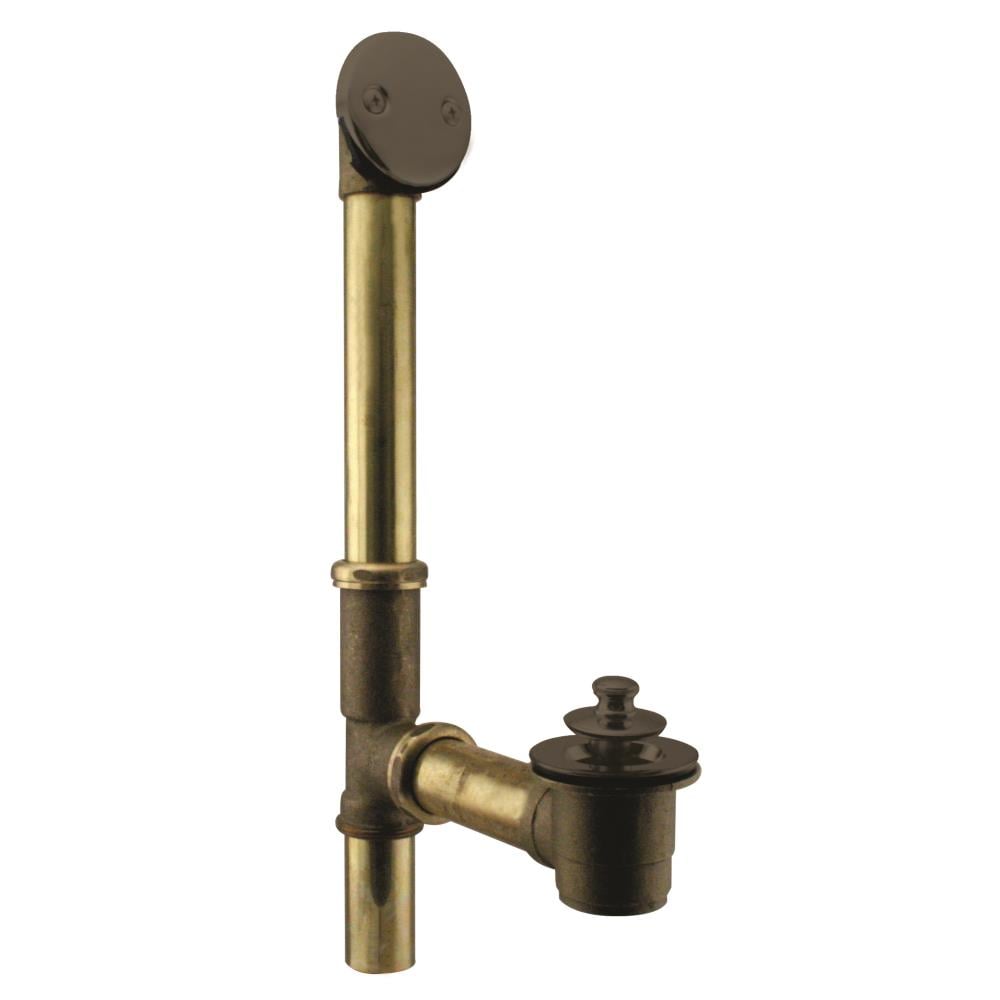 WESTBRASS D321-12 Bath Waste and Overflow Twist and Close- 14" Make-up, 17 Ga. Tubing In Oil Rubbed Bronze