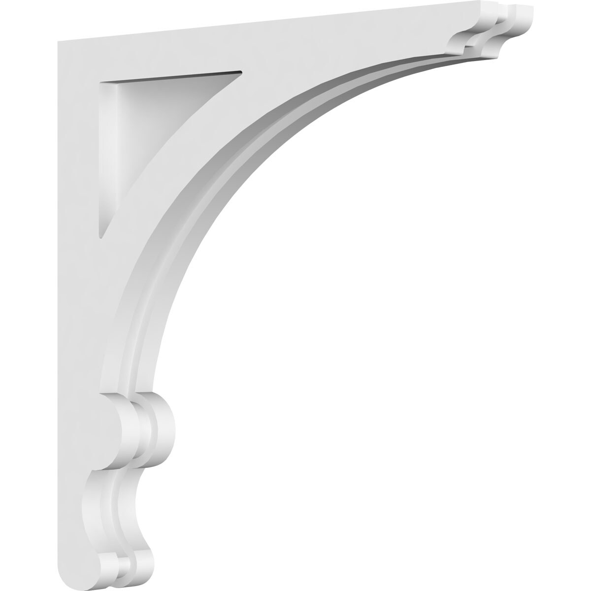 Ekena Millwork CORP01X14X14LE 1.875-in x 14-in x 14-in Legacy Unfinished White PVC Paintable Corbel