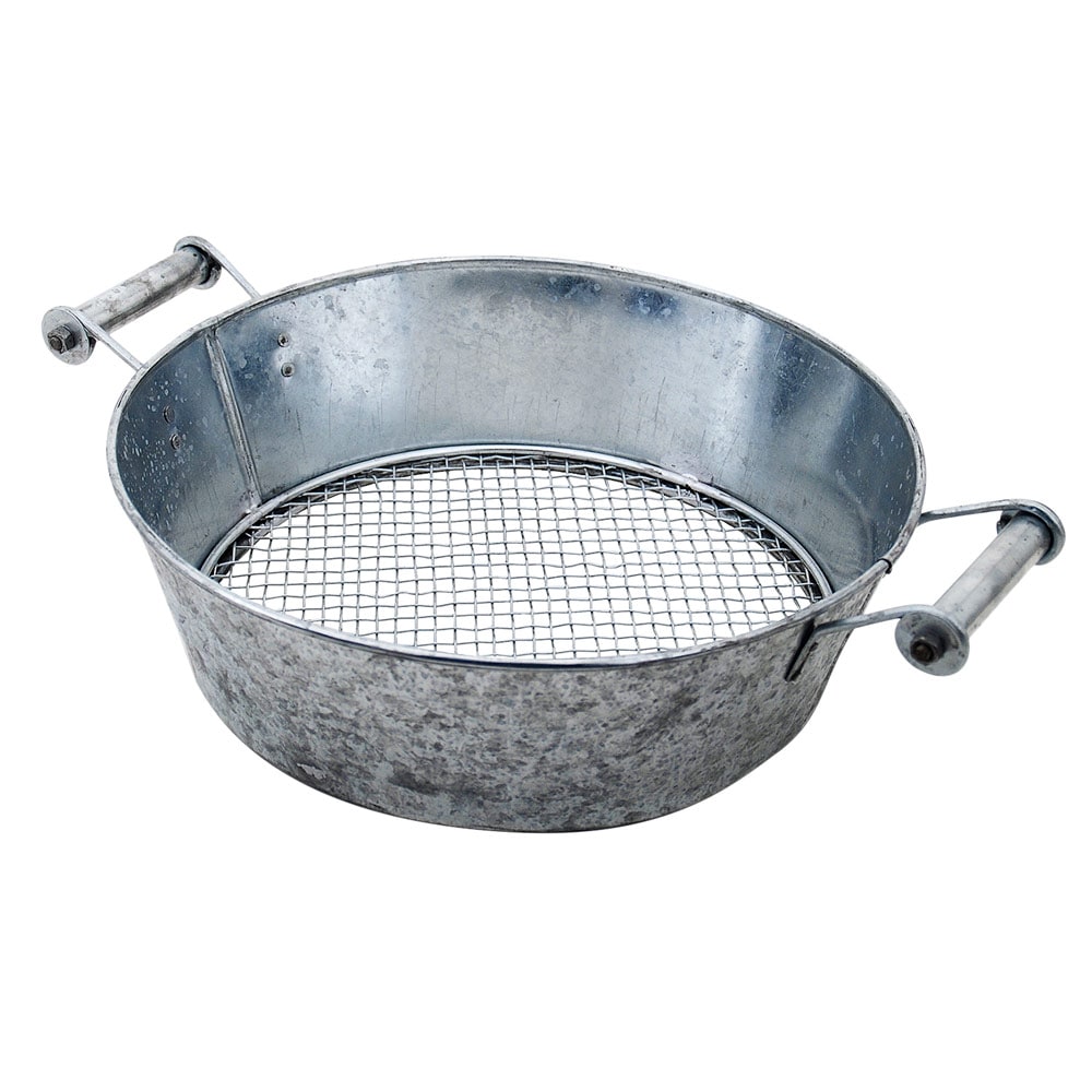 Soil Sieve Mesh Sifter Household Shaped Net Compost Tools w/ Handle Blue 
