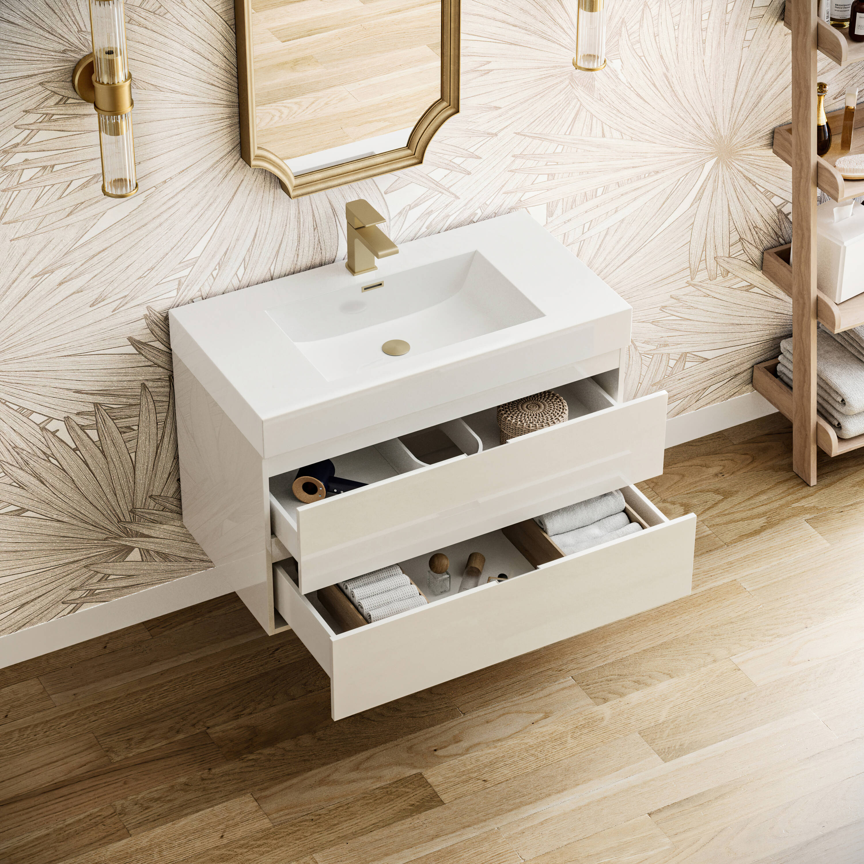 Fresca FCB8336WH-I Bath-Vanity-Combo - View #3