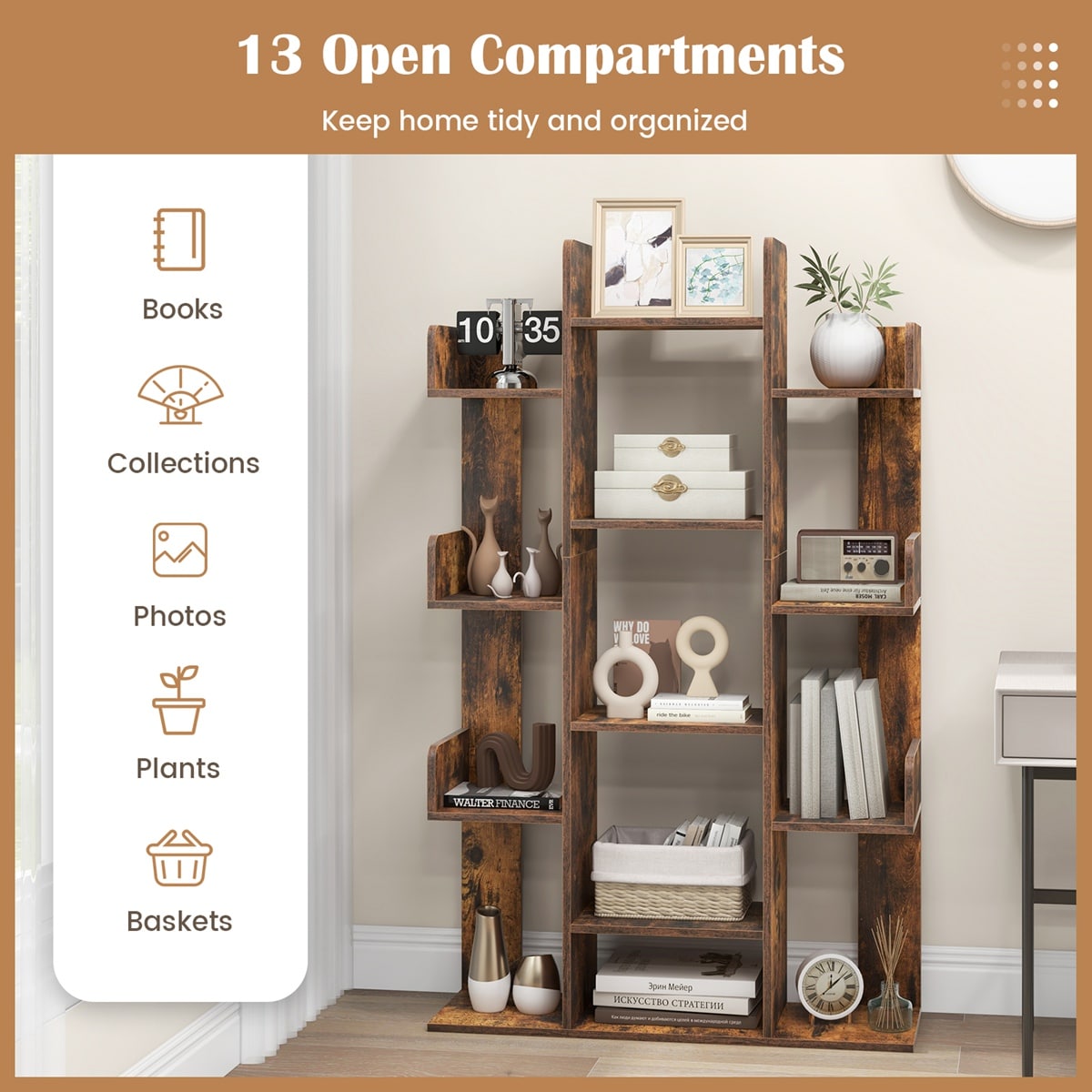 Costway HW67565CF bookcases - View #7