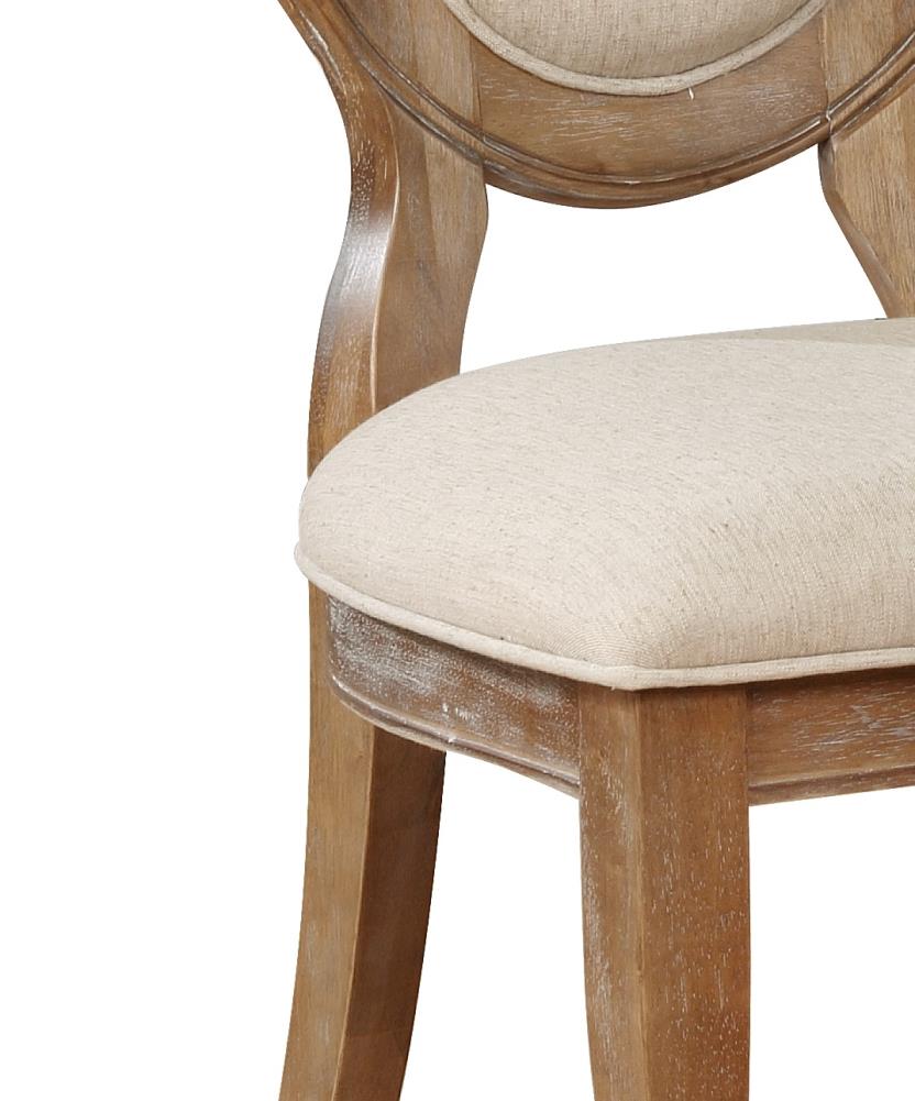 L. Powell Company Lenoir Casual Linen Upholstered Dining Side Chair ...