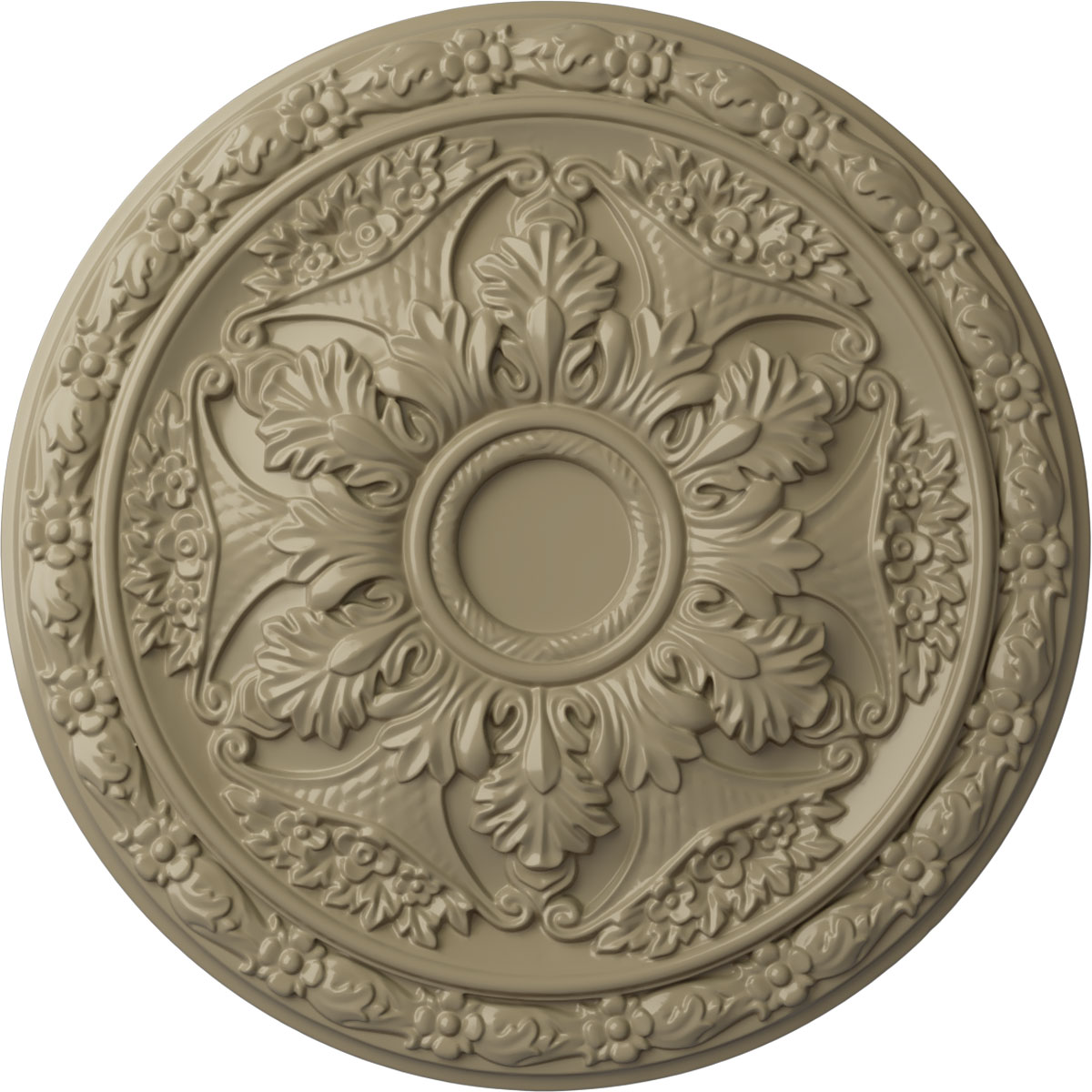 Ekena Millwork CM20BLGDF Baile 20-in W x 20-in L Painted Gobi Desert Polyurethane Whole Ceiling Medallion