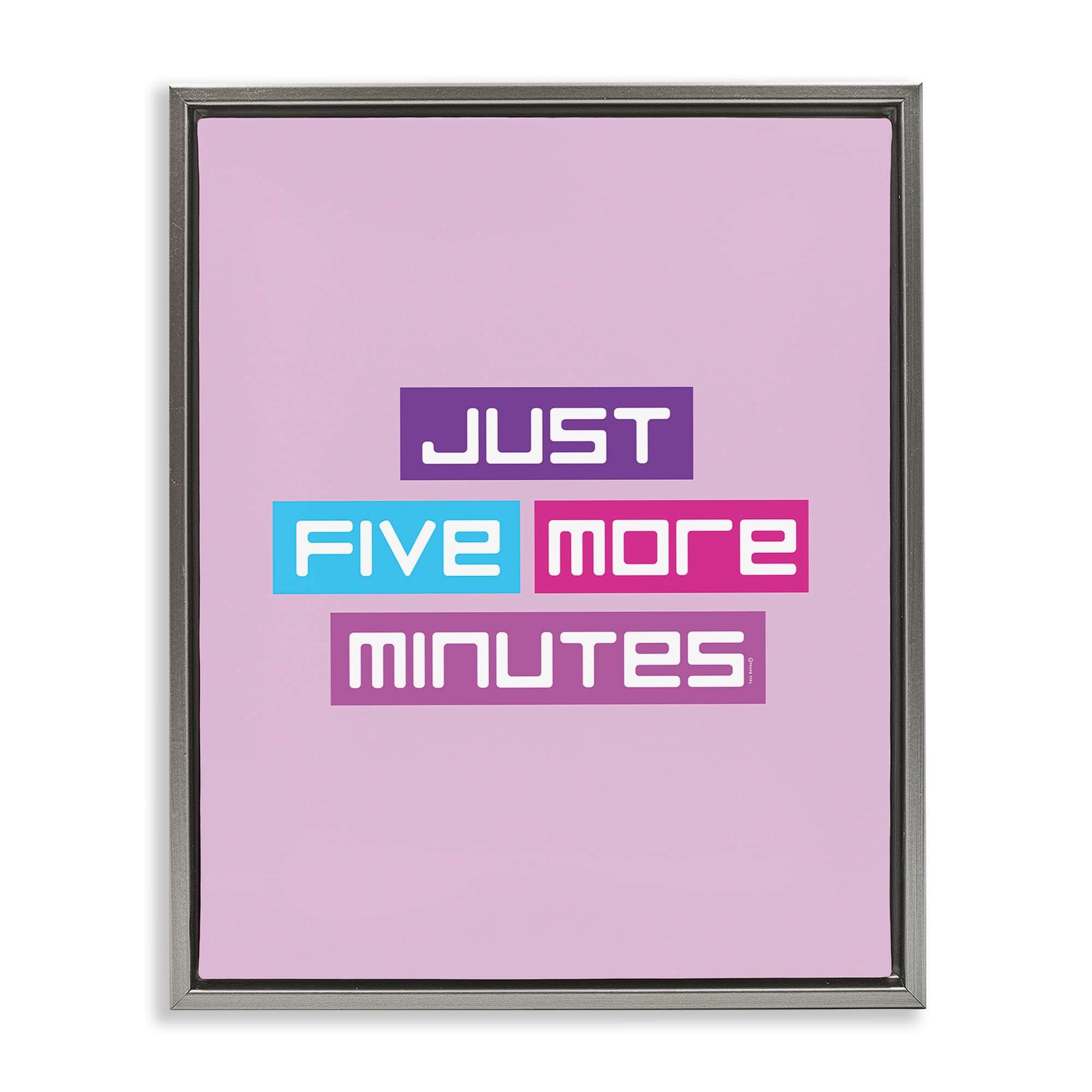 Stupell Industries BS-715-FFL-16X20 Just Five Minutes Gamer Gray Framed Floater Canvas Wall Art By Yass Naffas Designs 17 x 21