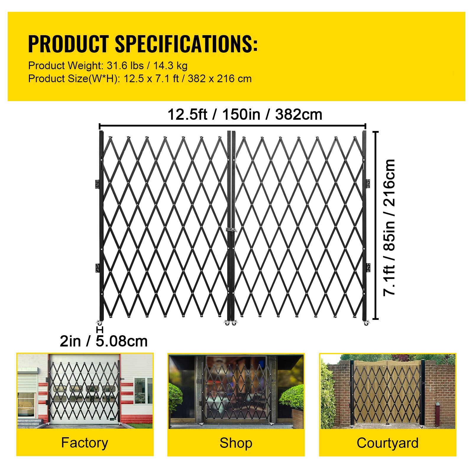 VEVOR SCSSFDMSM2X302363V0 Security-Doors - View #7