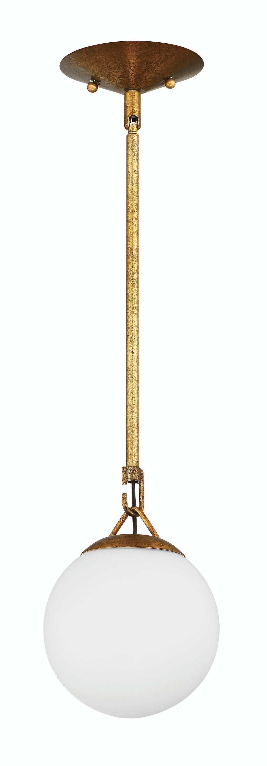 Craftmade 50791-PAB Orion Patina aged brass Modern/contemporary Frosted glass Globe Mini Hanging Pendant light