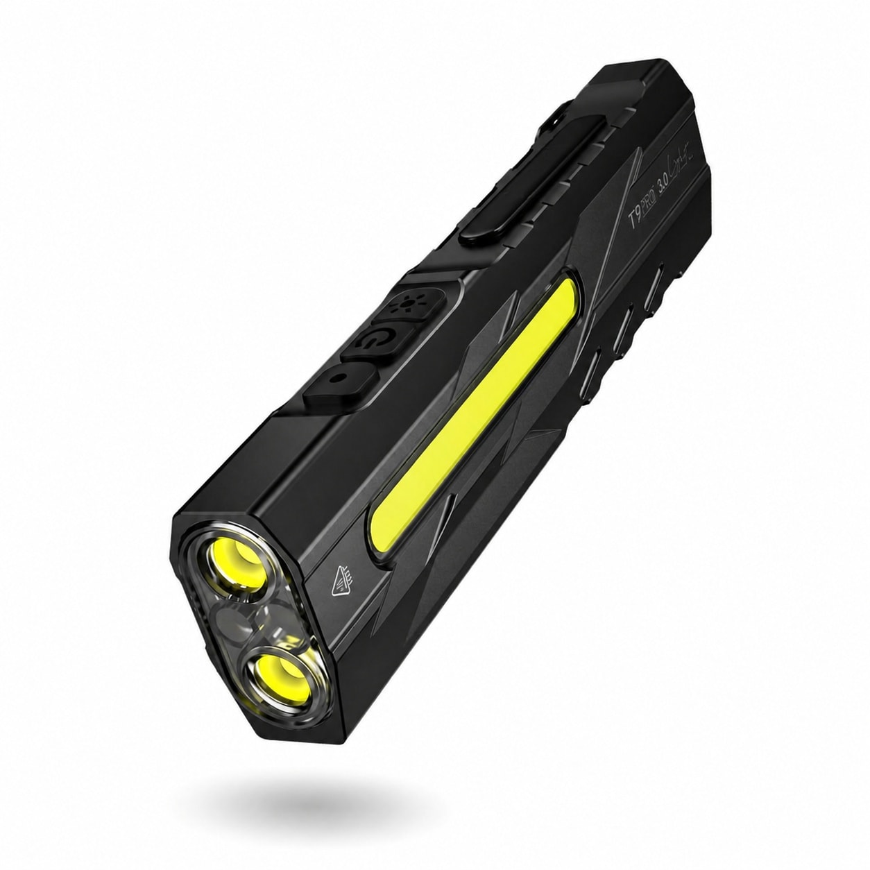 Justincity 1 Piece Rechargeable EDC Flashlight 1500 Lumen LED Pocket Light with Magnetic Base Clip Aluminum Body 4.65 x 1.18 x 0.63 Inch #LJT0502F02