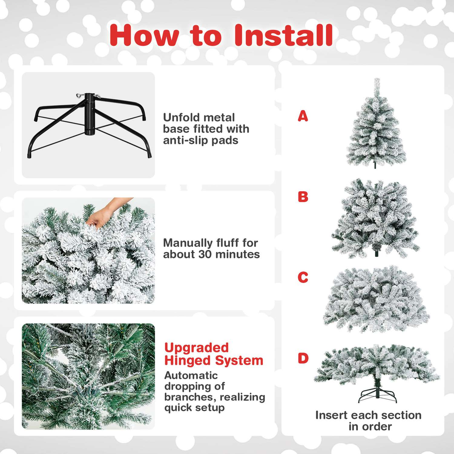 Costway CSHY000210 Artificial-Christmas-Trees - View #8