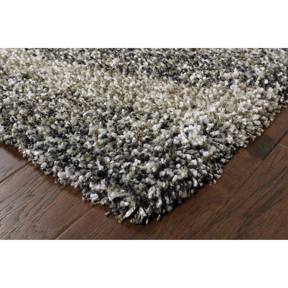 Archer Lane Trinity 2 x 8 Charcoal Indoor Geometric Runner Rug in Gray | 092HEDK13L