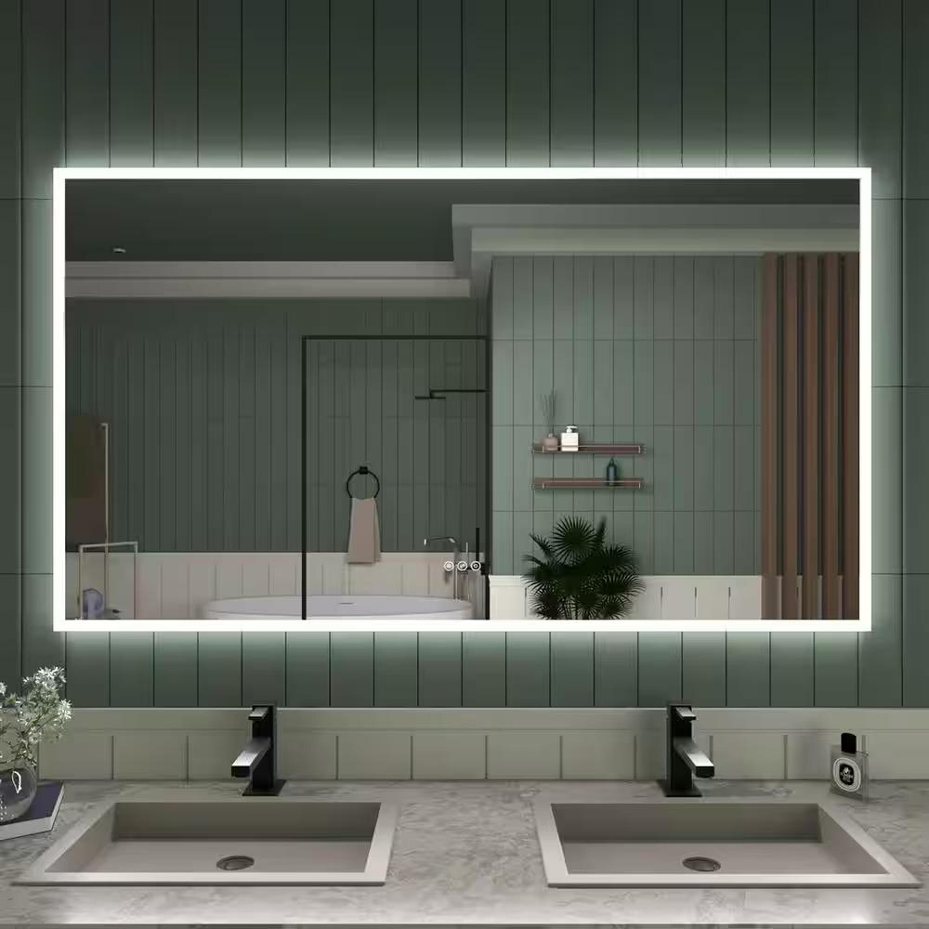 Bayfeve BFKF-6036C4-MIR Framed-Bath-Mirrors - View #2