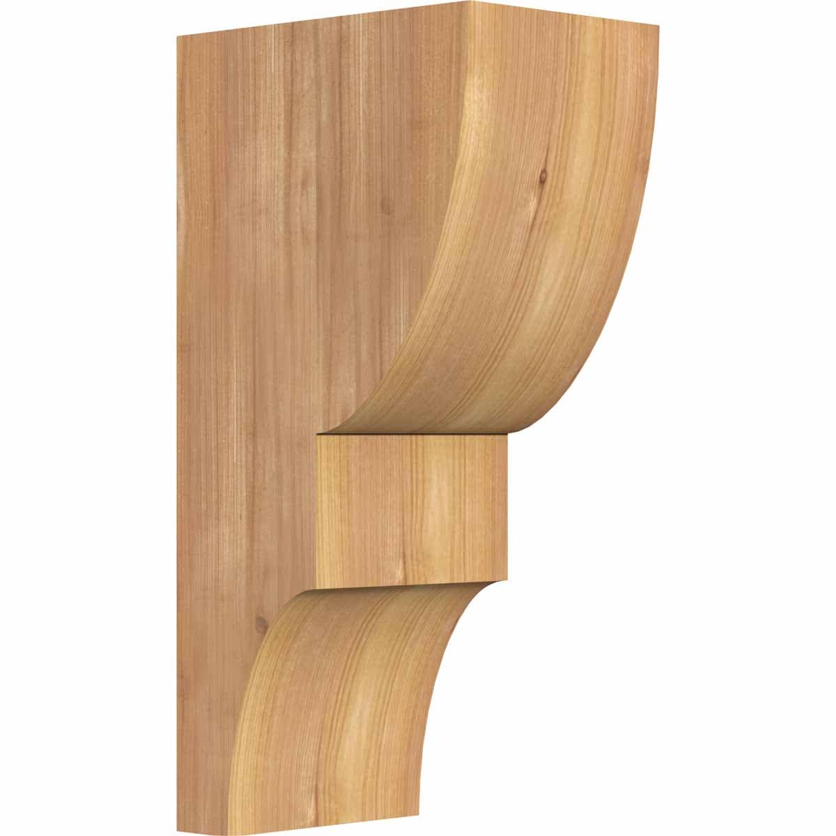 Ekena Millwork COR06X08X16RID00SWR 5.5-in x 8-in x 16-in Ridgewood Unfinished Western red cedar Wood Paintable/Stainable Corbel