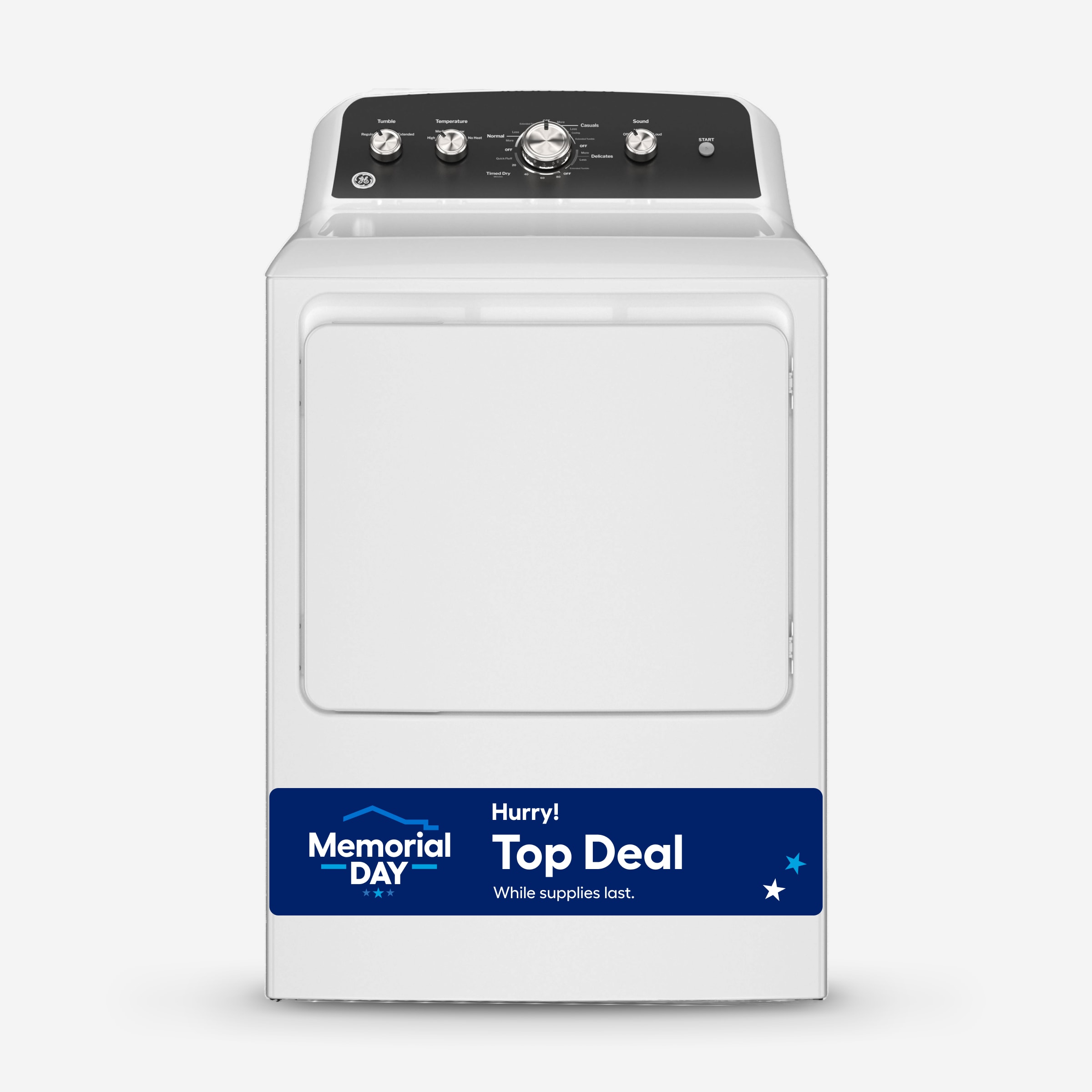 GE GTD48GASWWB 7.2-cu ft Vented Gas Dryer ( White )