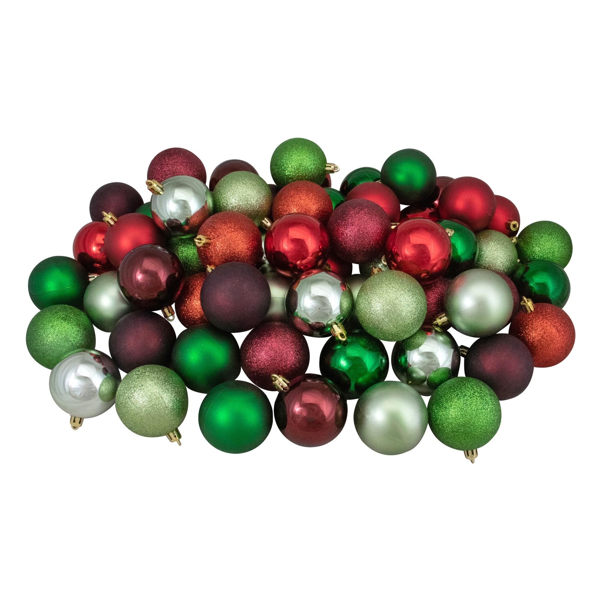Northlight 32911671 60 -Pack Red Standard Indoor Ornament set Shatterproof