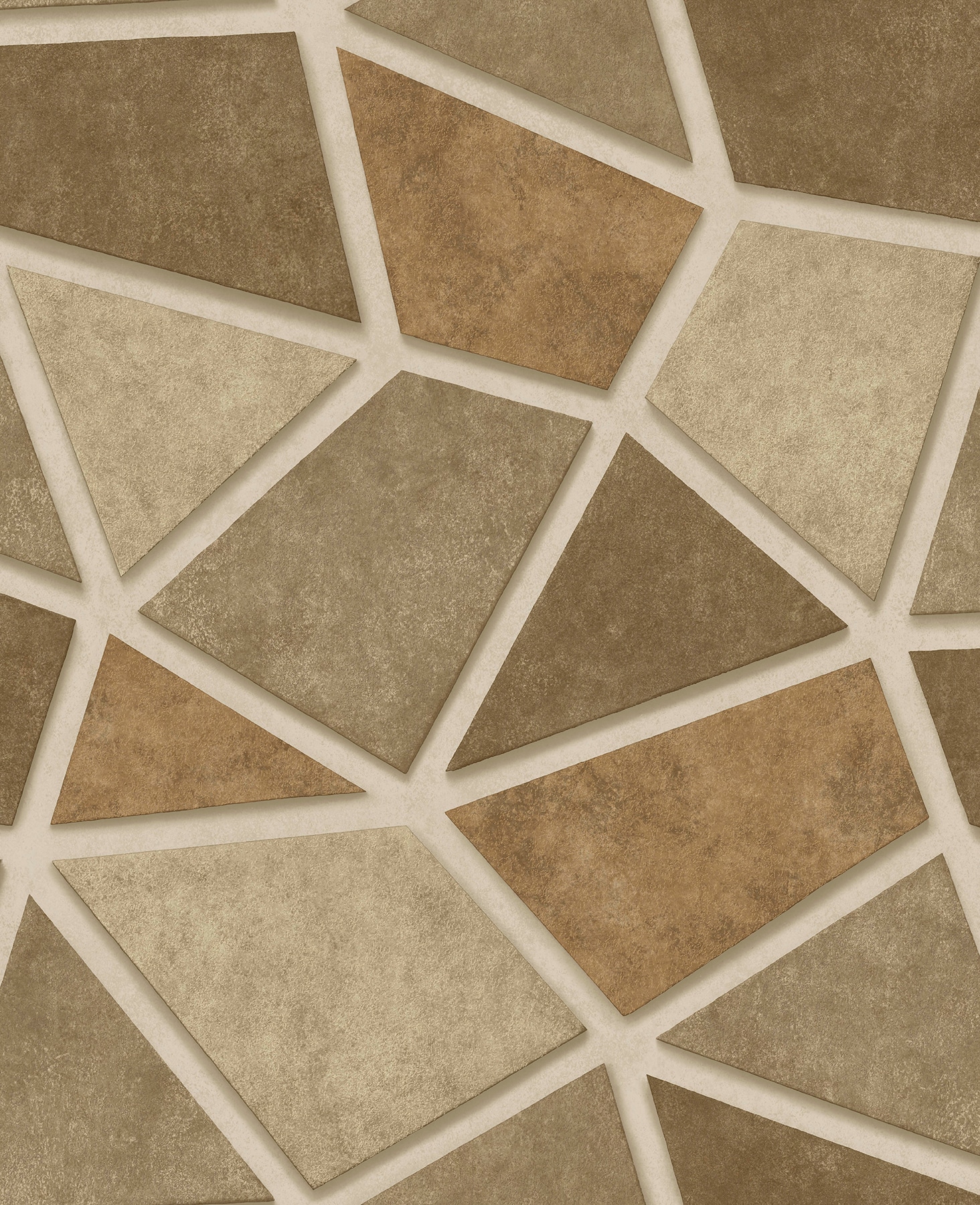 Fine Decor 2900-25351 Medley 56.4-Sq. Feet Gold Non-woven Geometric Unpasted Wallpaper