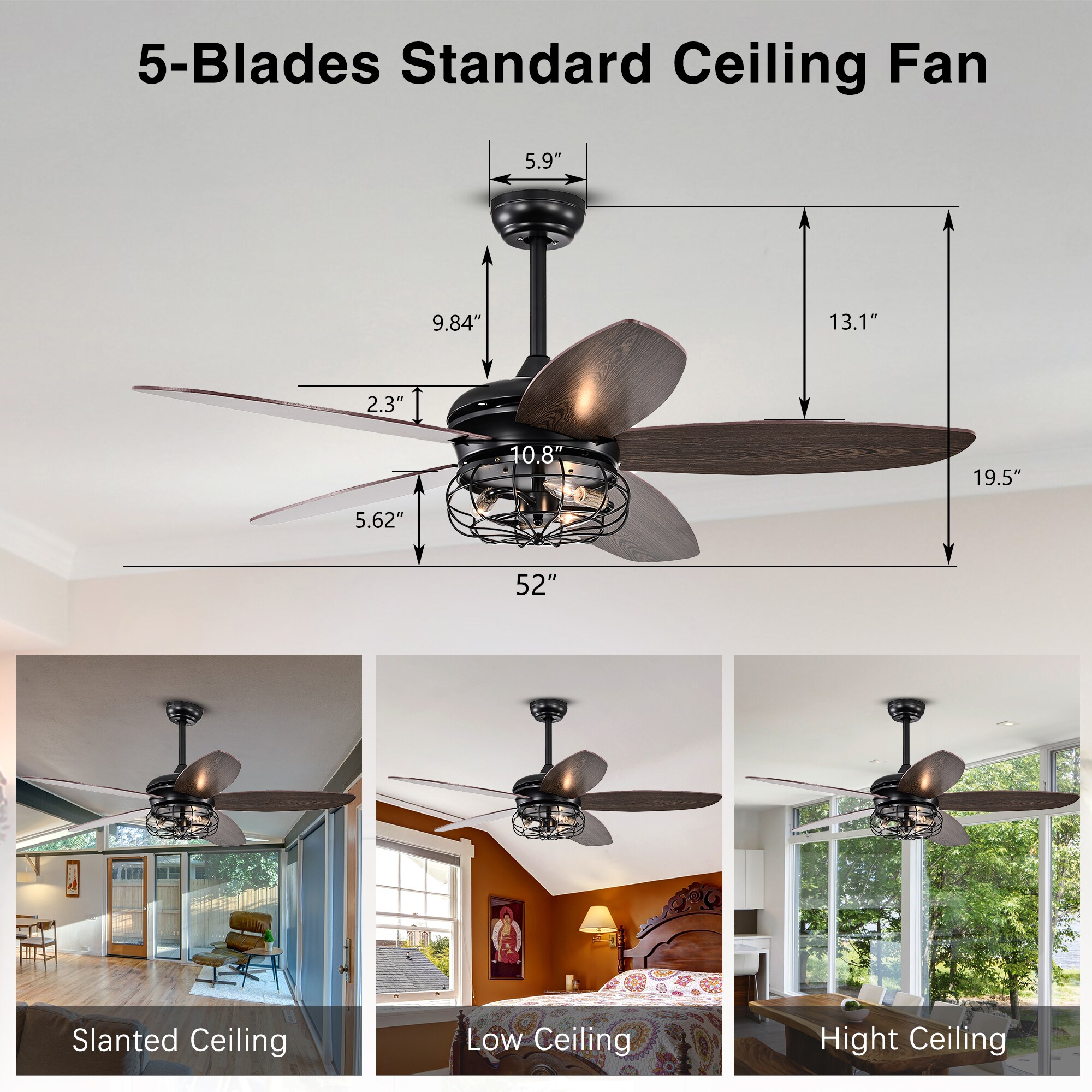 ExBrite LWYFFMFL5201B Ceiling-Fans - View #20