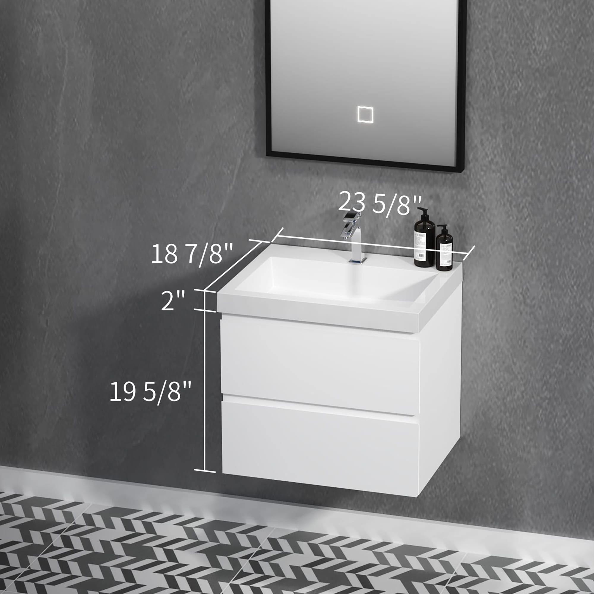 WELLFOR AYTO-24WH Bath-Vanity-Combo - View #8