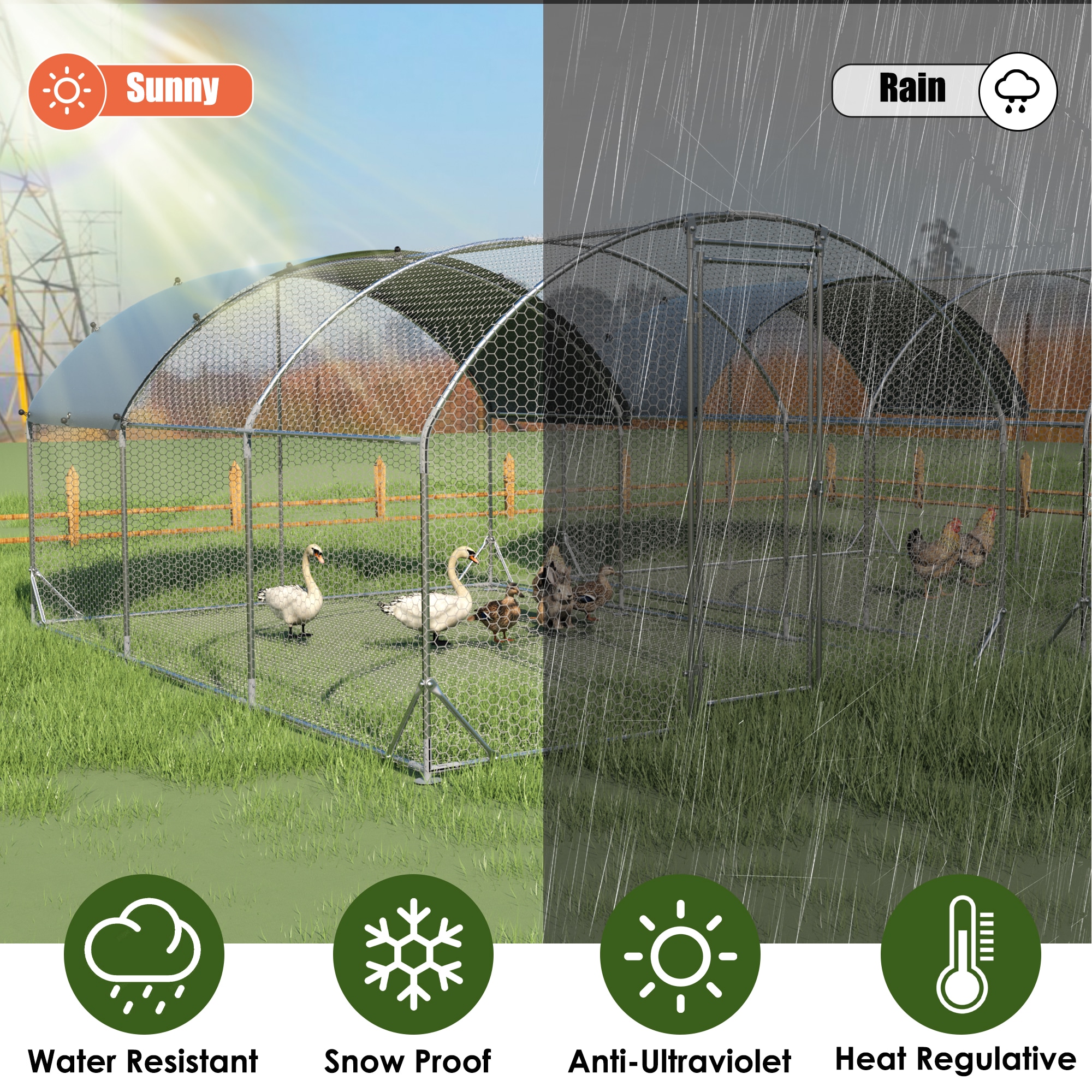 Siavonce XH02500 Chicken-Coops-Rabbit-Hutches - View #3
