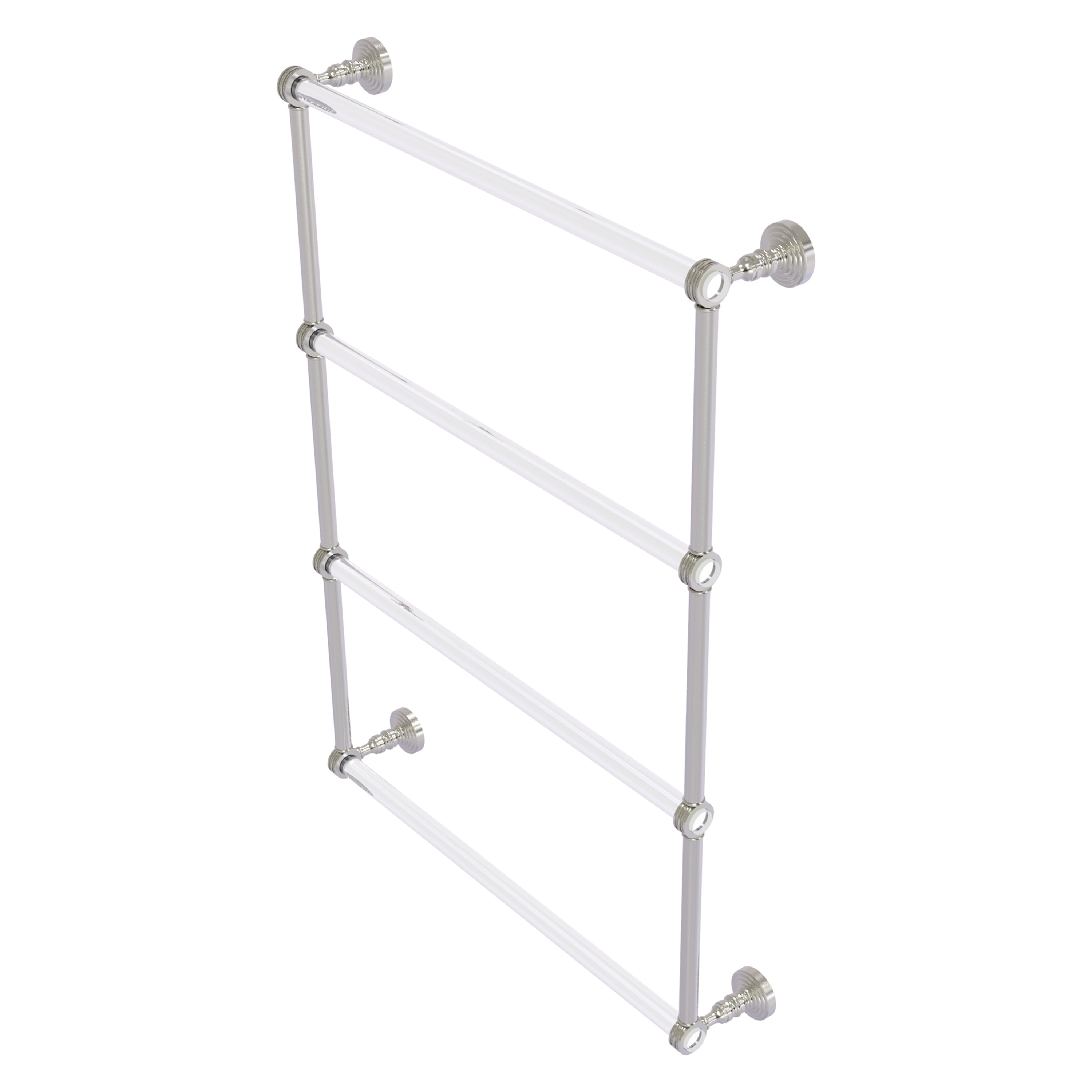 Allied Brass PG-28D-24-SN Pacific Grove 24-in double Satin Nickel Wall mount 4-tier Towel Bar