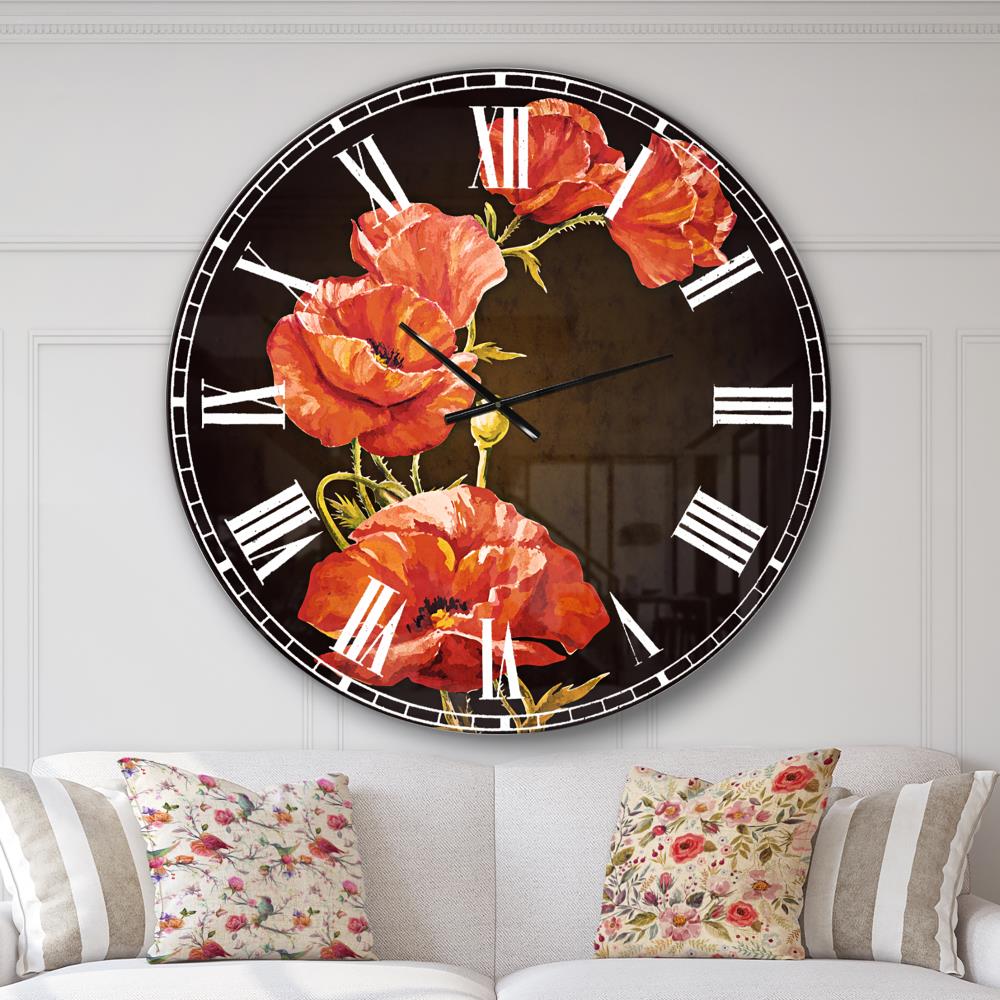 Designart Analog Round Wall Traditional Clock in the Clocks department ...