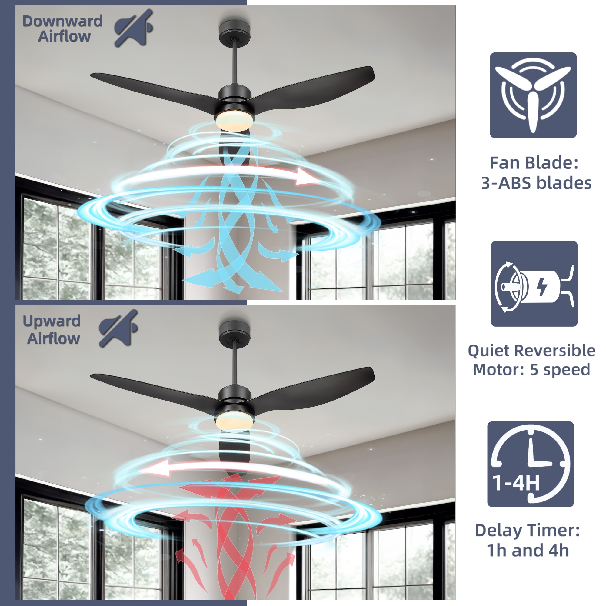 LTMATE LS52-YJ359 BKDM Ceiling-Fans - View #4