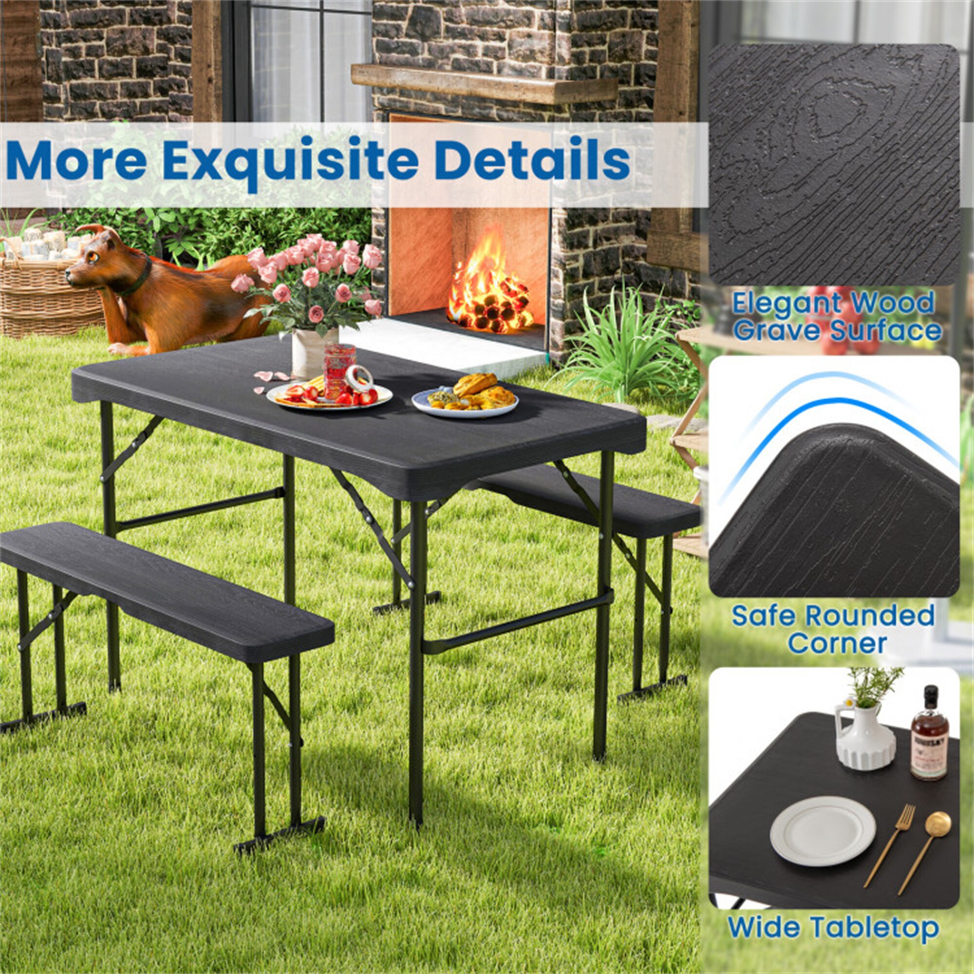 BABOOM BOM-11837BK-CO Picnic-Tables - View #8