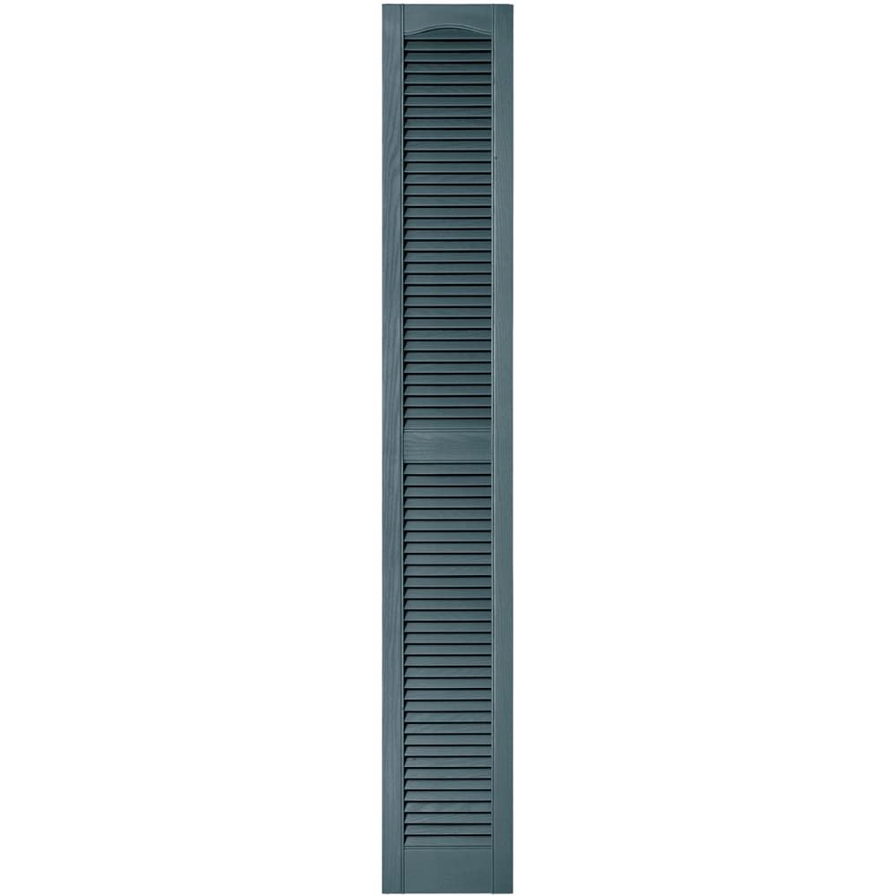 Vantage V1711279004 12-in W x 79.75-in H Wedgewood Blue Louvered Exterior Shutters