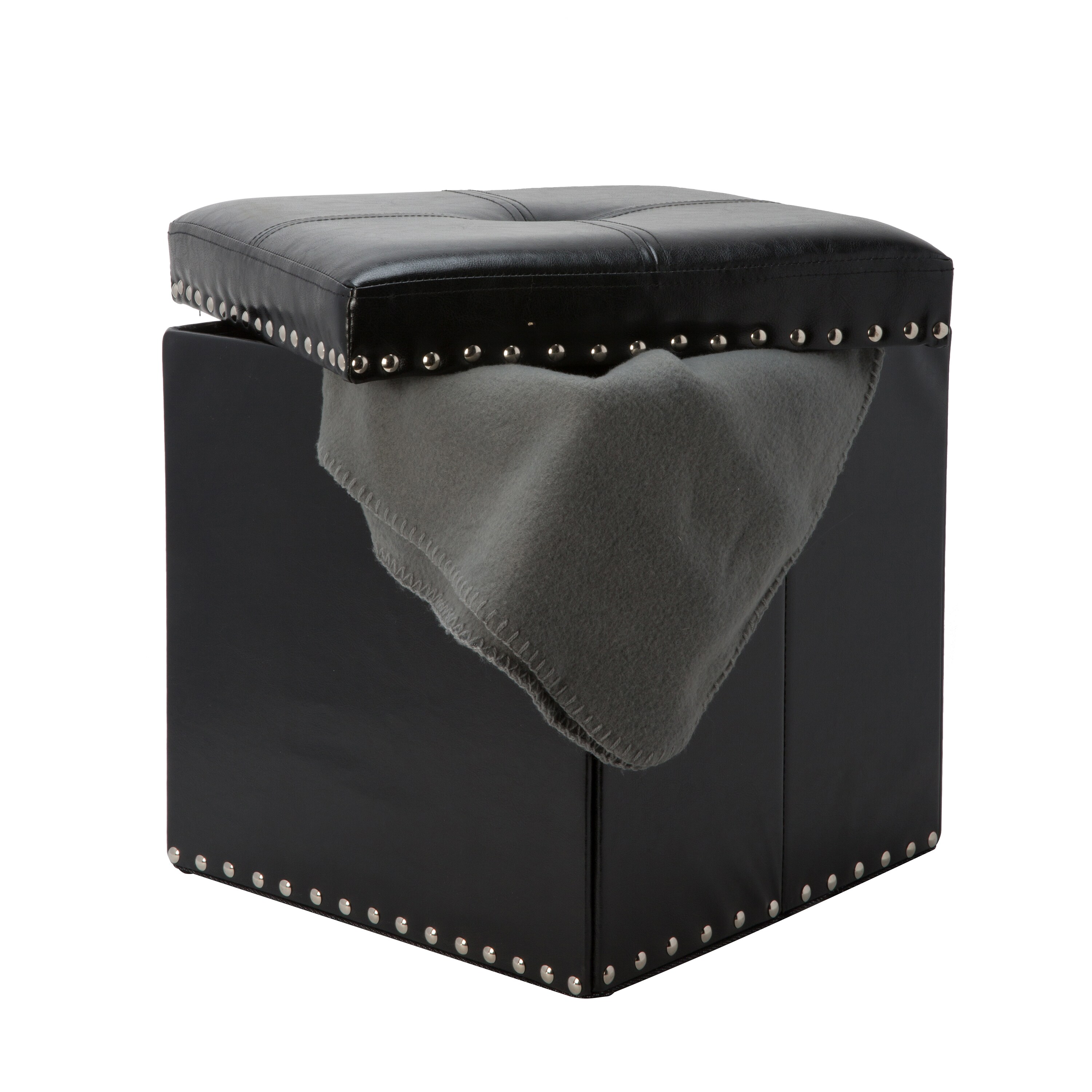Simplify F-0668-BLACK Indoor-Ottomans - View #2