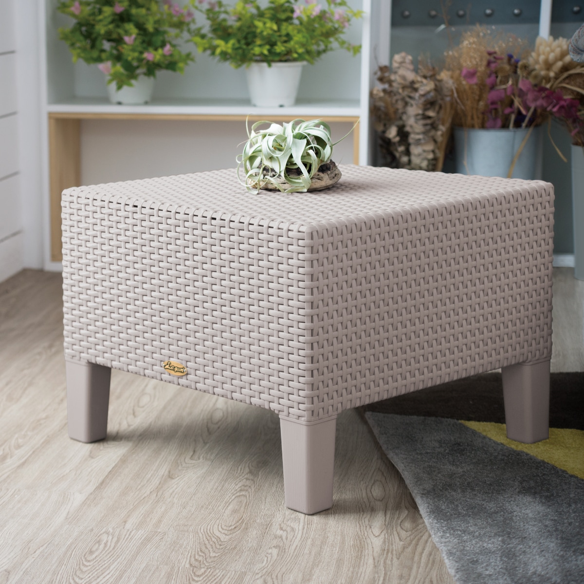 Lagoon 7023G6-STLGS Magnolia Square Rattan Outdoor Coffee Table 22.80-in W x 22.80-in L