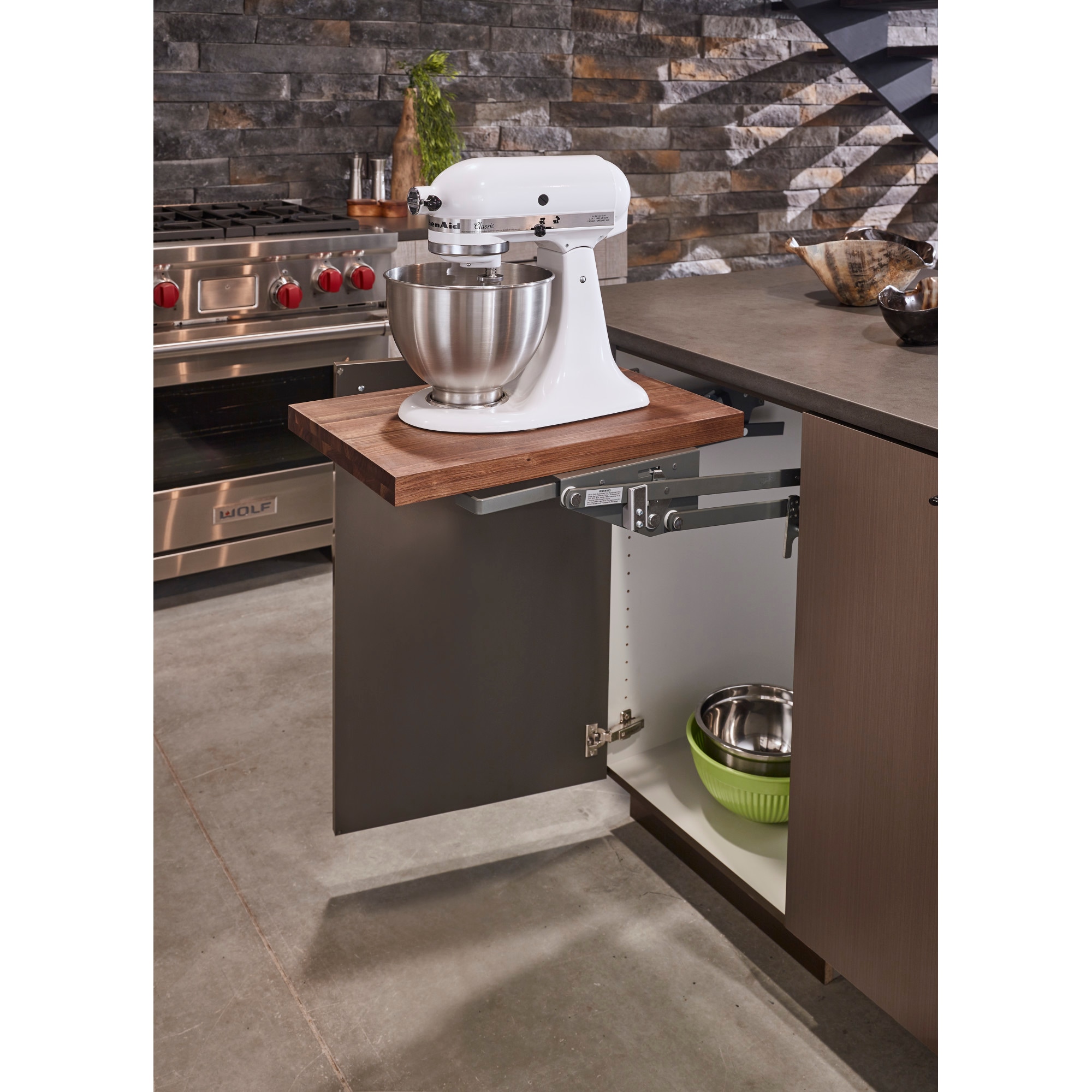  Rev-A-Shelf Kitchen Cabinet Heavy Duty Spring Loaded Appliance  Lift Assist Mechanism for Small Kitchen Appliances w/Soft Close, Zinc,  RAS-ML-HDCR : Home & Kitchen