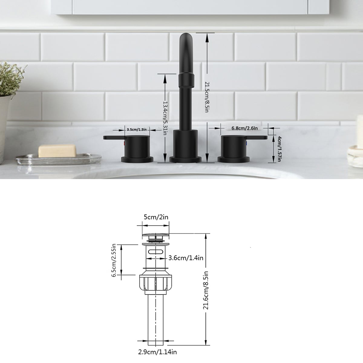 Mondawe MD-S857MB Lavatory-Faucets - View #6