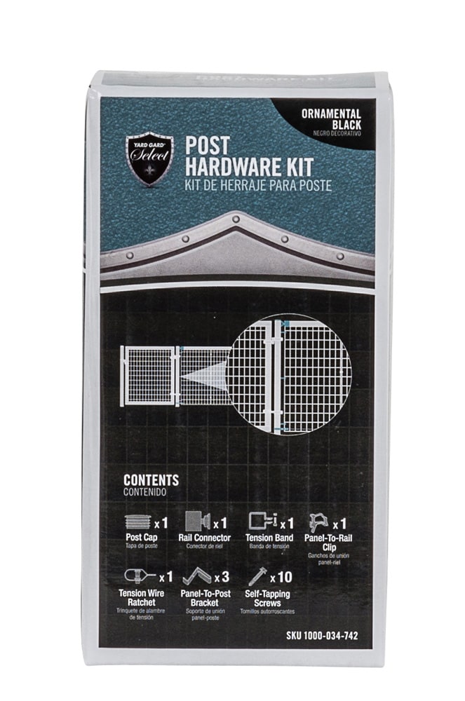 Yardgard Select 3.75-in Black Metal Rail Clip For Metal Fence