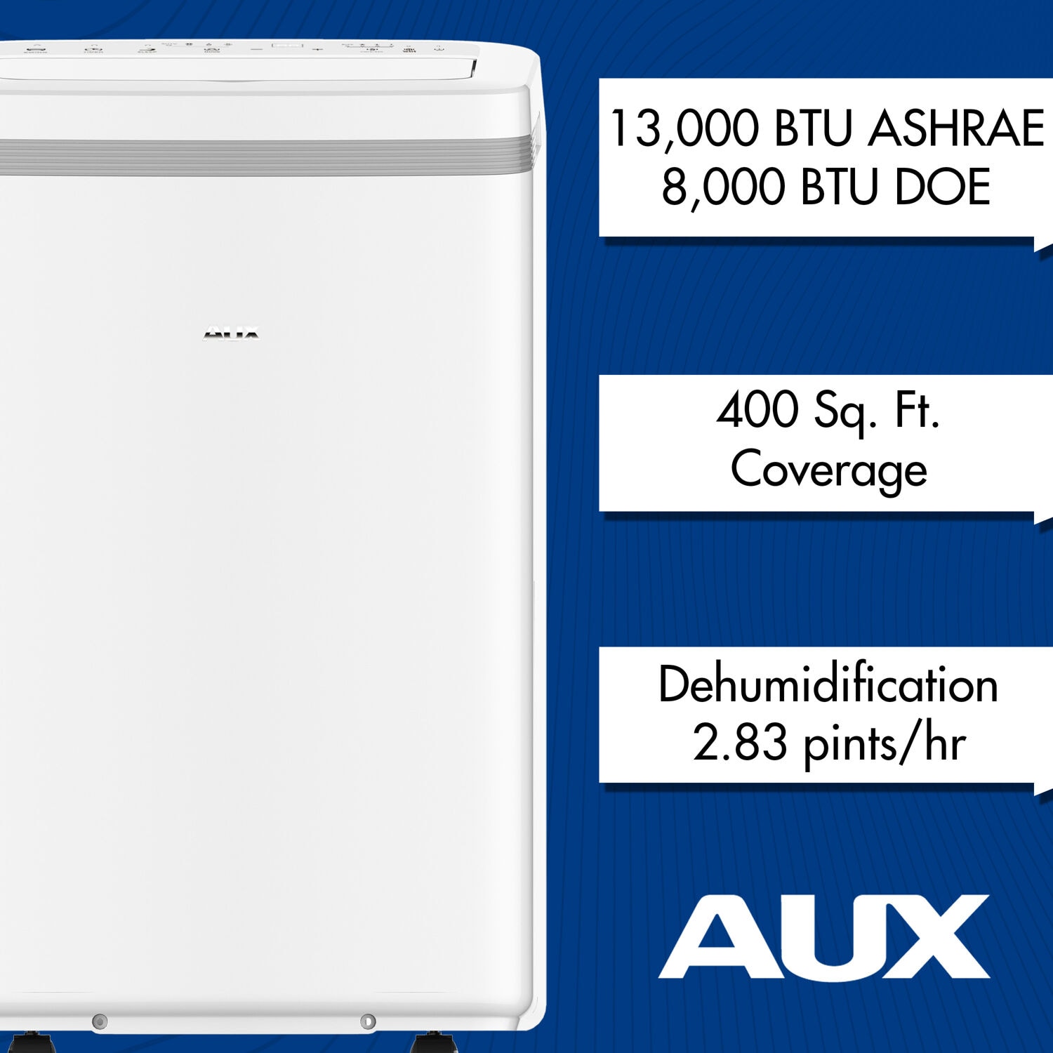 AUX 8000-BTU DOE (115-Volt) White Vented Portable Air Conditioner with Heater with Remote Cools 400-sq ft MF-13HKC Sansujyuku sansujyuku.com