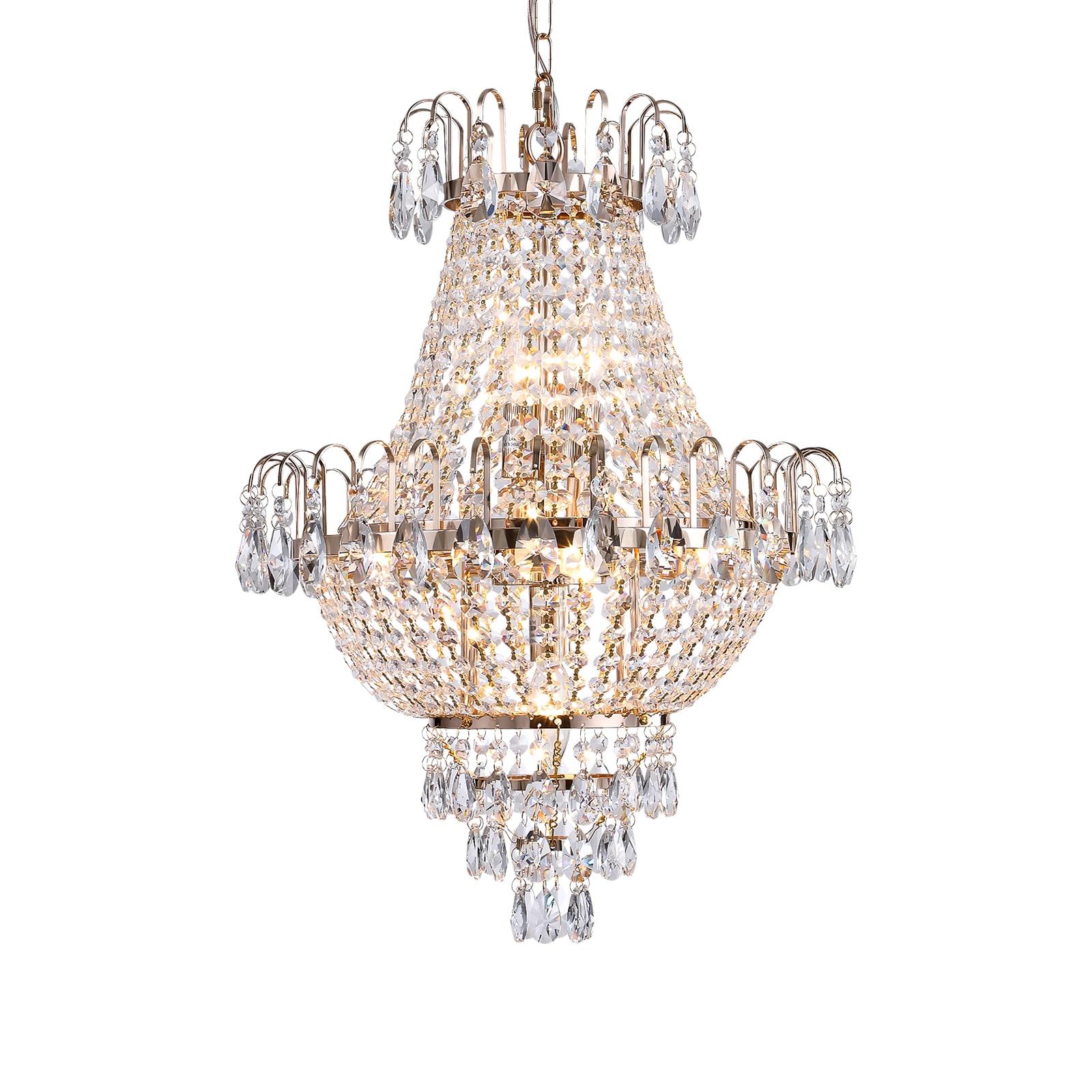Iseryn Chandelier 7 -Light Gold Metal Chandelier