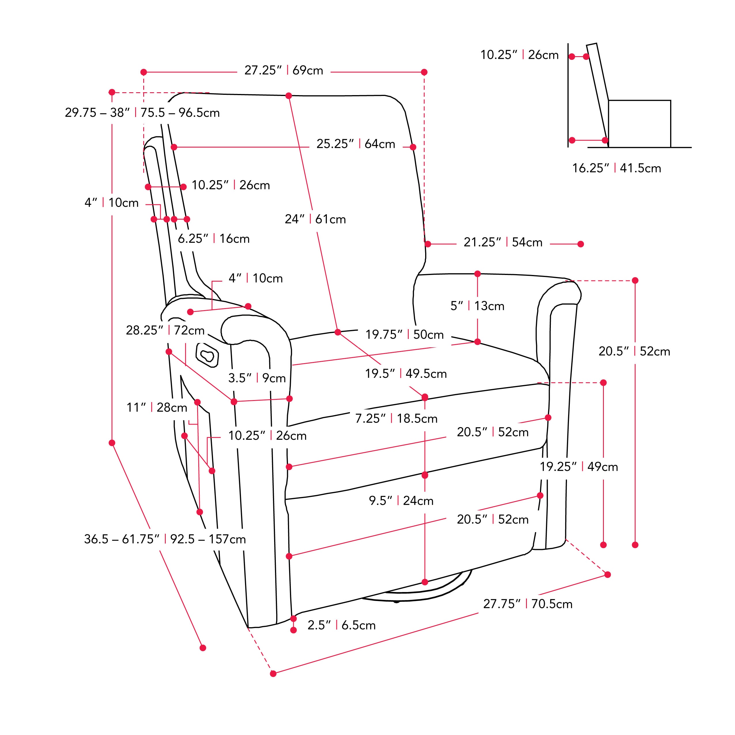 CorLiving LRB-602-G recliners - View #7
