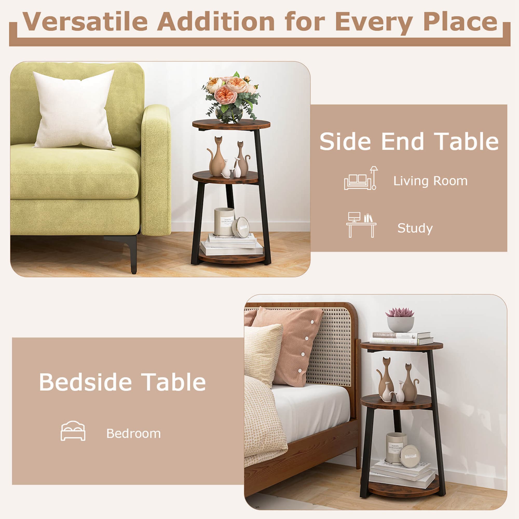Costway HCST03583 End-Tables - View #3