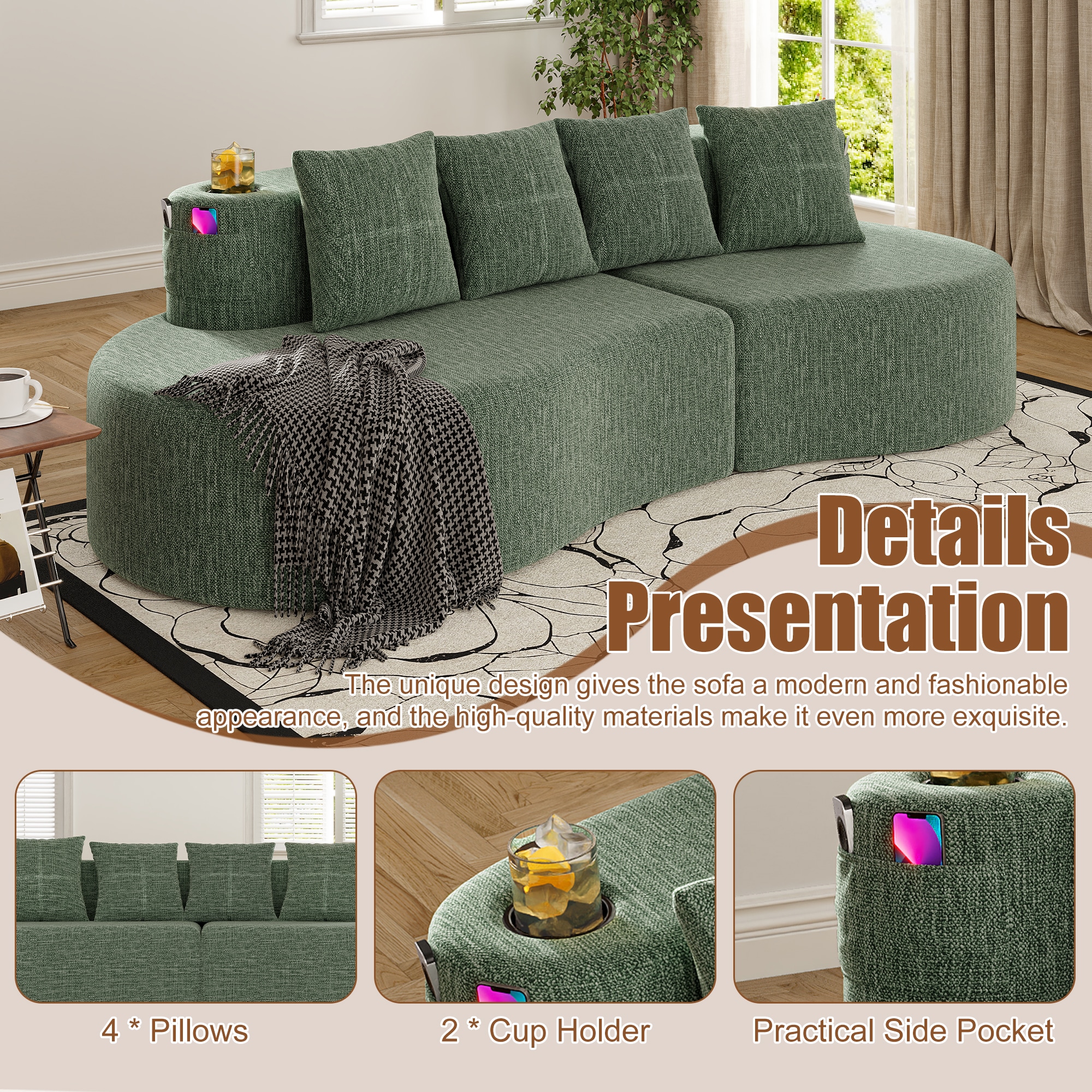 Tinyhomie LW-Y-OR-9436 Sofas-Loveseats - View #2