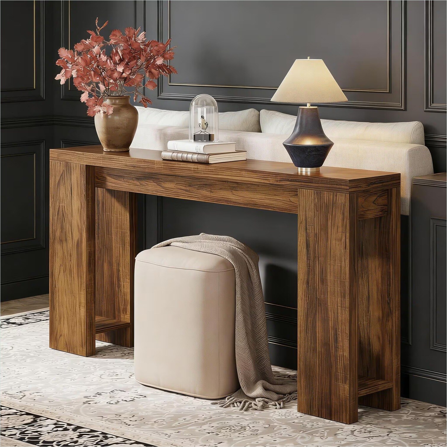 FlowLuxe 70.9 x 11.6 x 33.5 in Sofa with Pine Build and Living Room ...