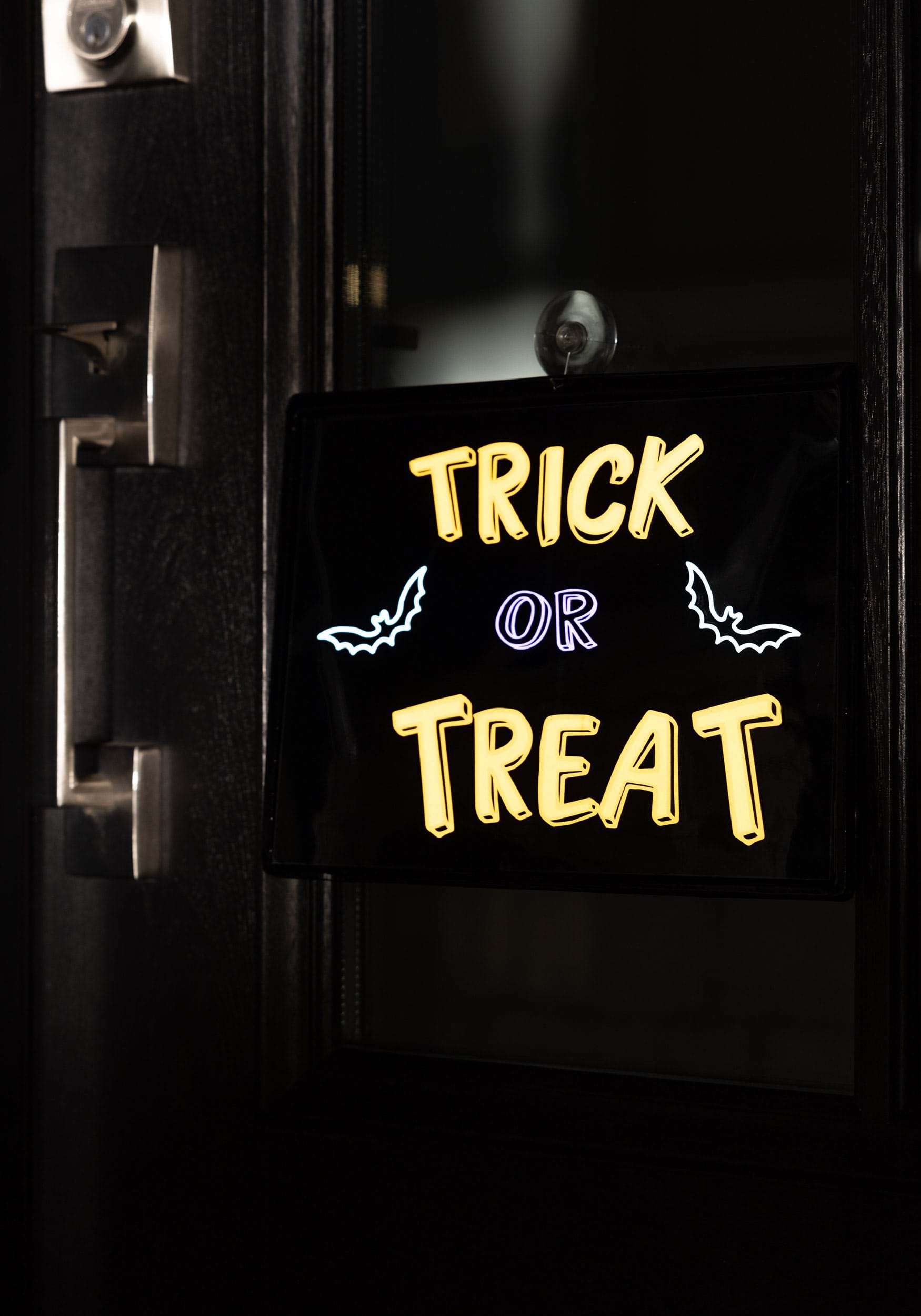 Fun World FU91998T-ST 11-Inch Neon Light Trick or Treat Sign Halloween Signs Standard