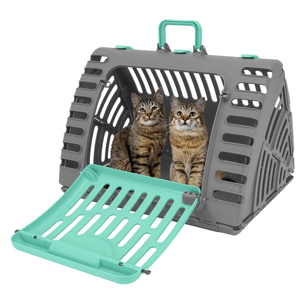 Kitty City 1.56-in x 1.93-in x 1.44-in Gray Collapsible Plastic