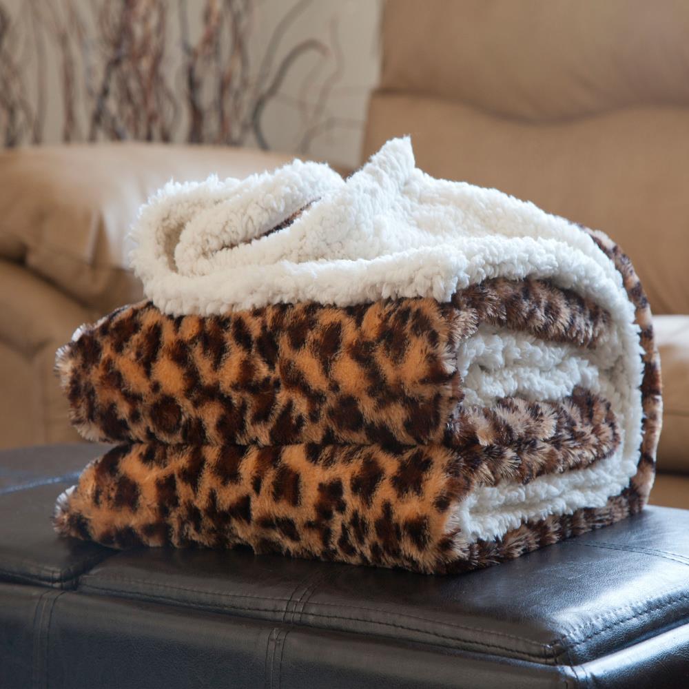 Snug-Rug Soft Fleece Blanket Sherpa Throw (Sand Beige)