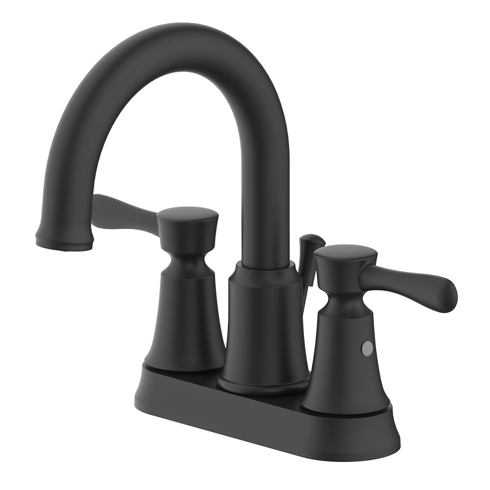 Project Source Carmen Matte Black 2handle 4in centerset WaterSense