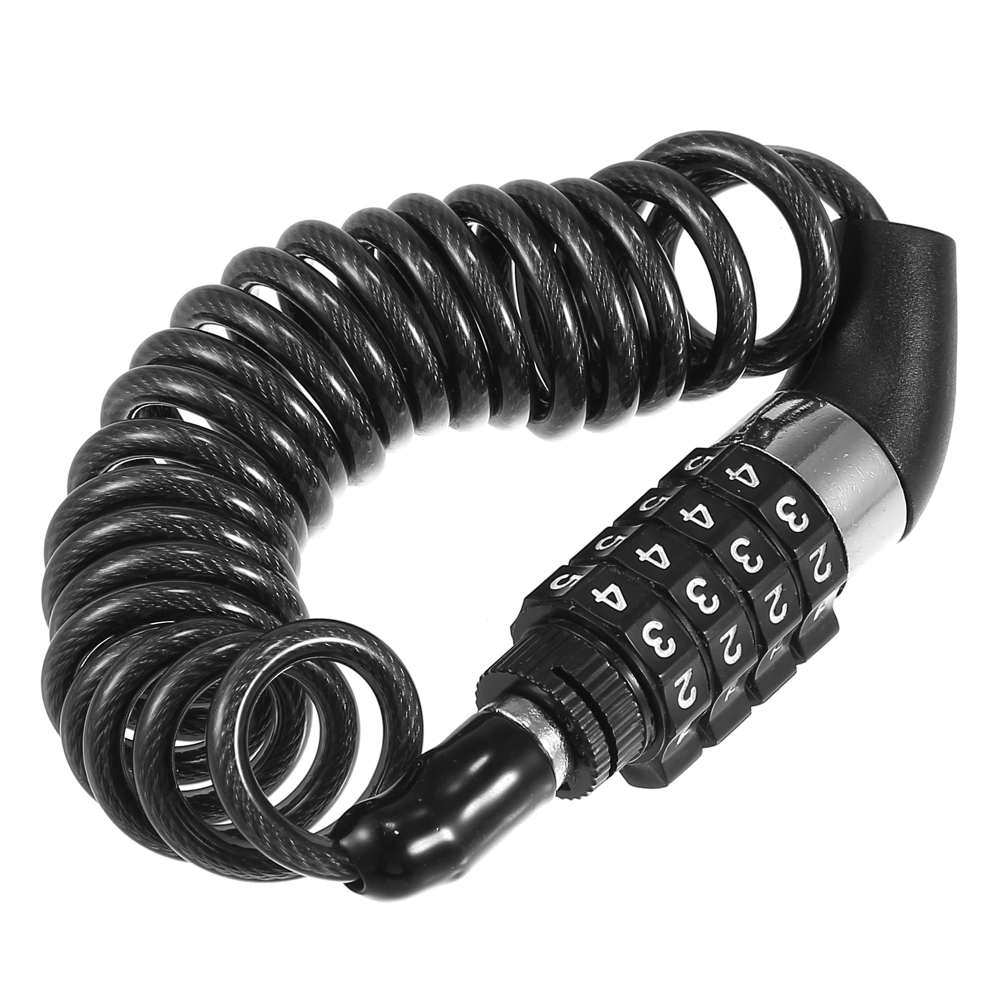 Motorcycle Helmet Lock Bike Cable Lock Portable 4 Digit Security Resettable Combination Cable 3.6mm Bicycle Motorcycle Locks 59 Inch Maximum Length Cable Lock