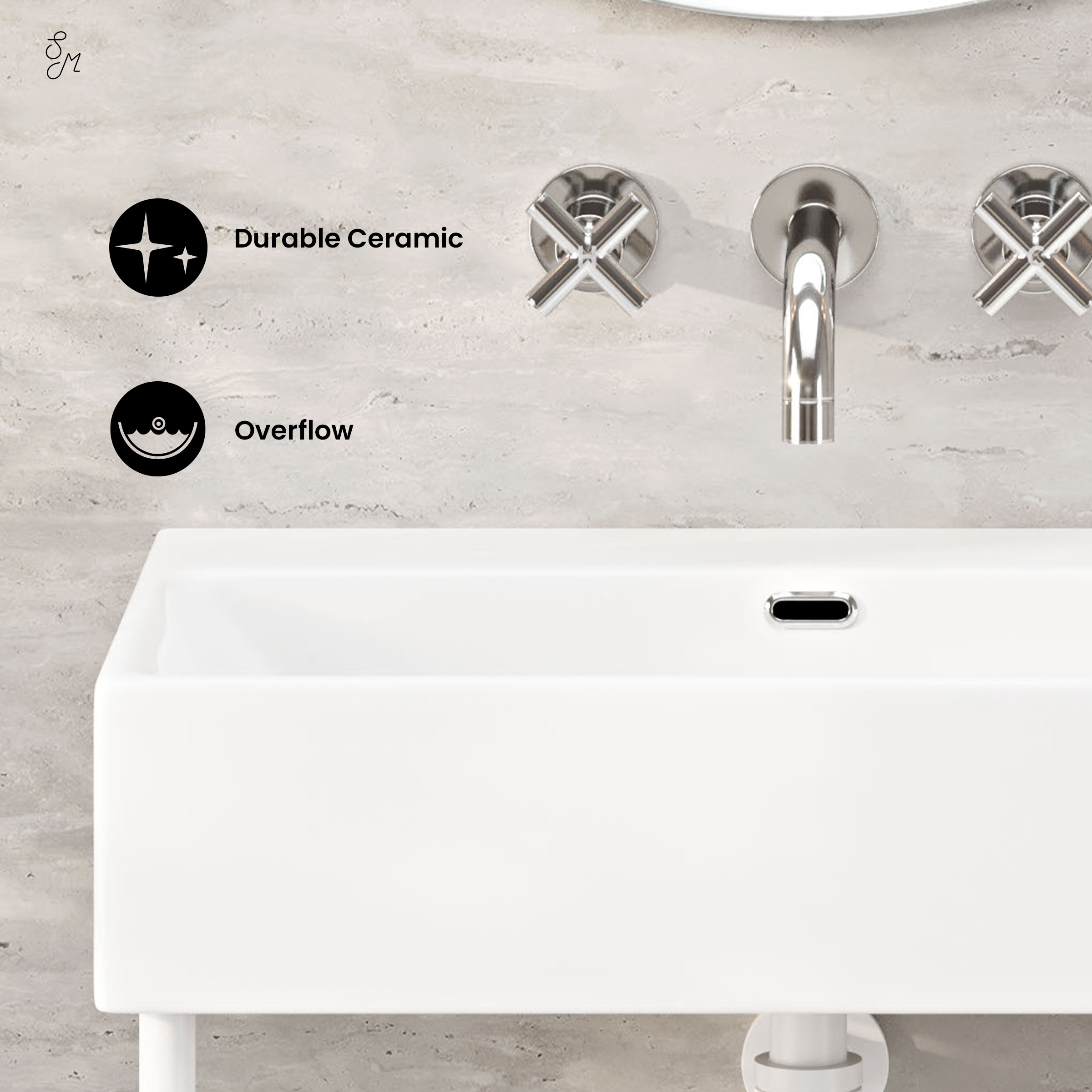 Swiss Madison SM-25-CSREI01MW-0 Console-Sinks - View #5