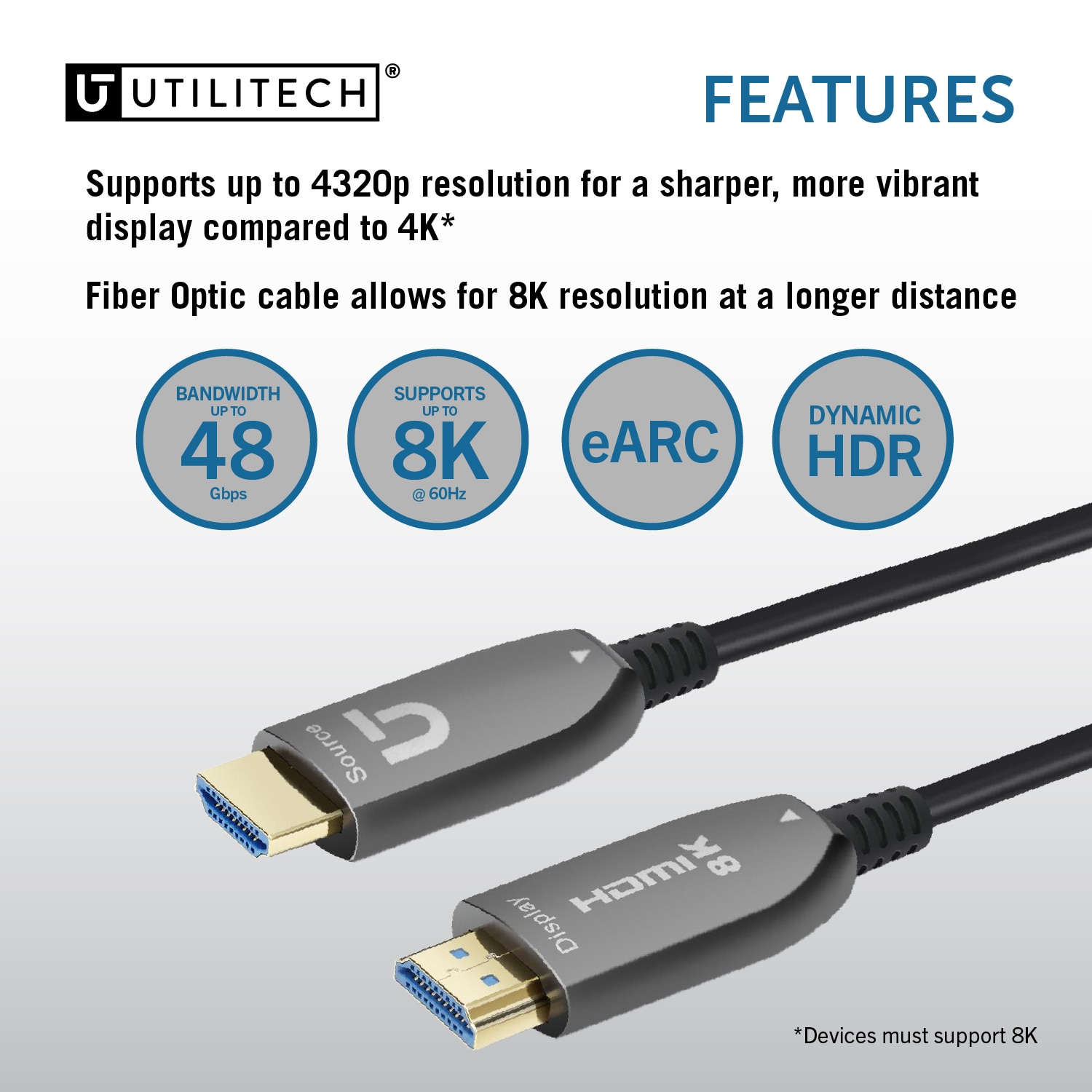 Utilitech HD8K25FT-BL Hdmi-Cables - View #2