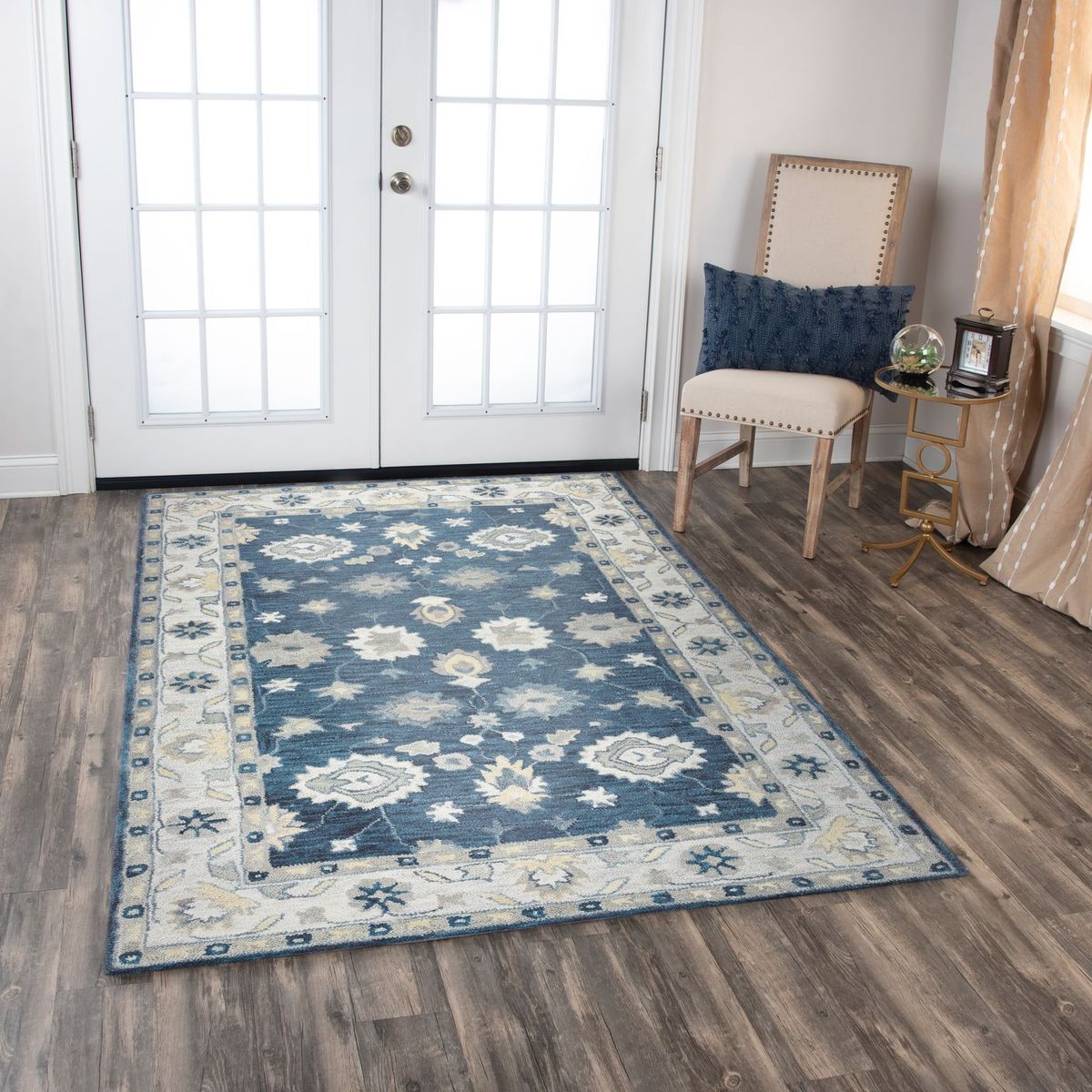 Alora Decor NAPNP102000090912 Napoli 9 x 12 (ft) Tufted Wool Blue Rectangular Indoor Tribal Southwestern Hand wash only Area rug